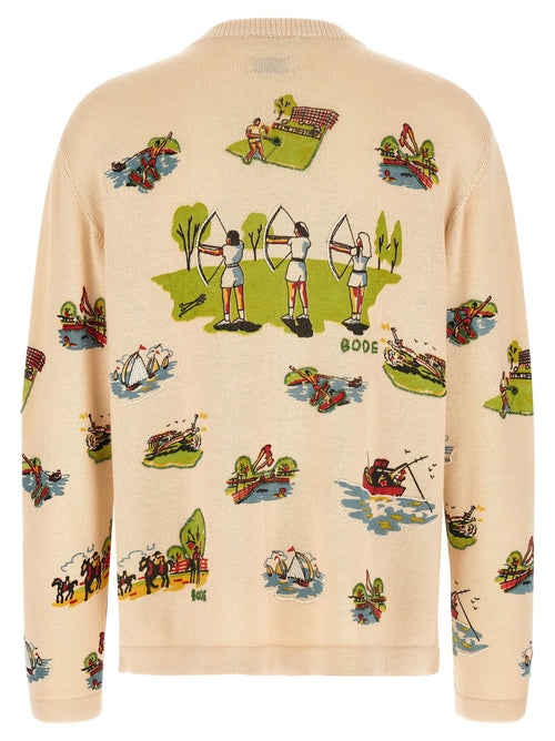 Bode Bode Beaded Camp Cardigan