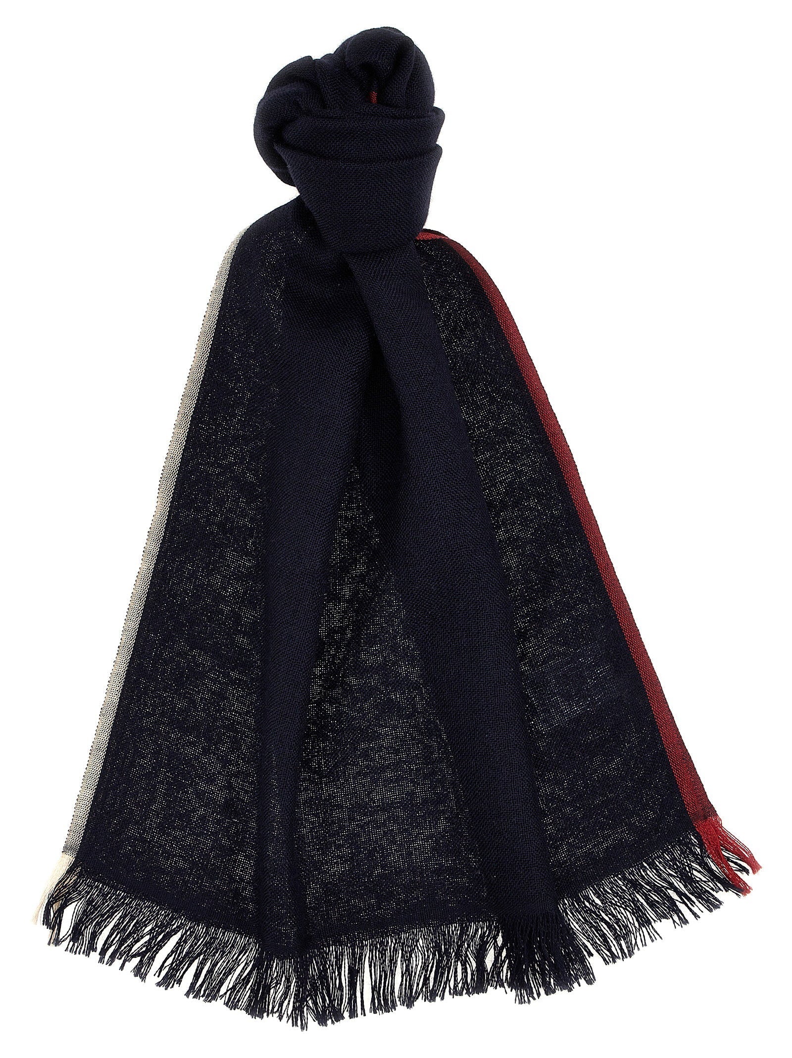 Brunello Cucinelli Brunello Cucinelli Contrast Border Scarf