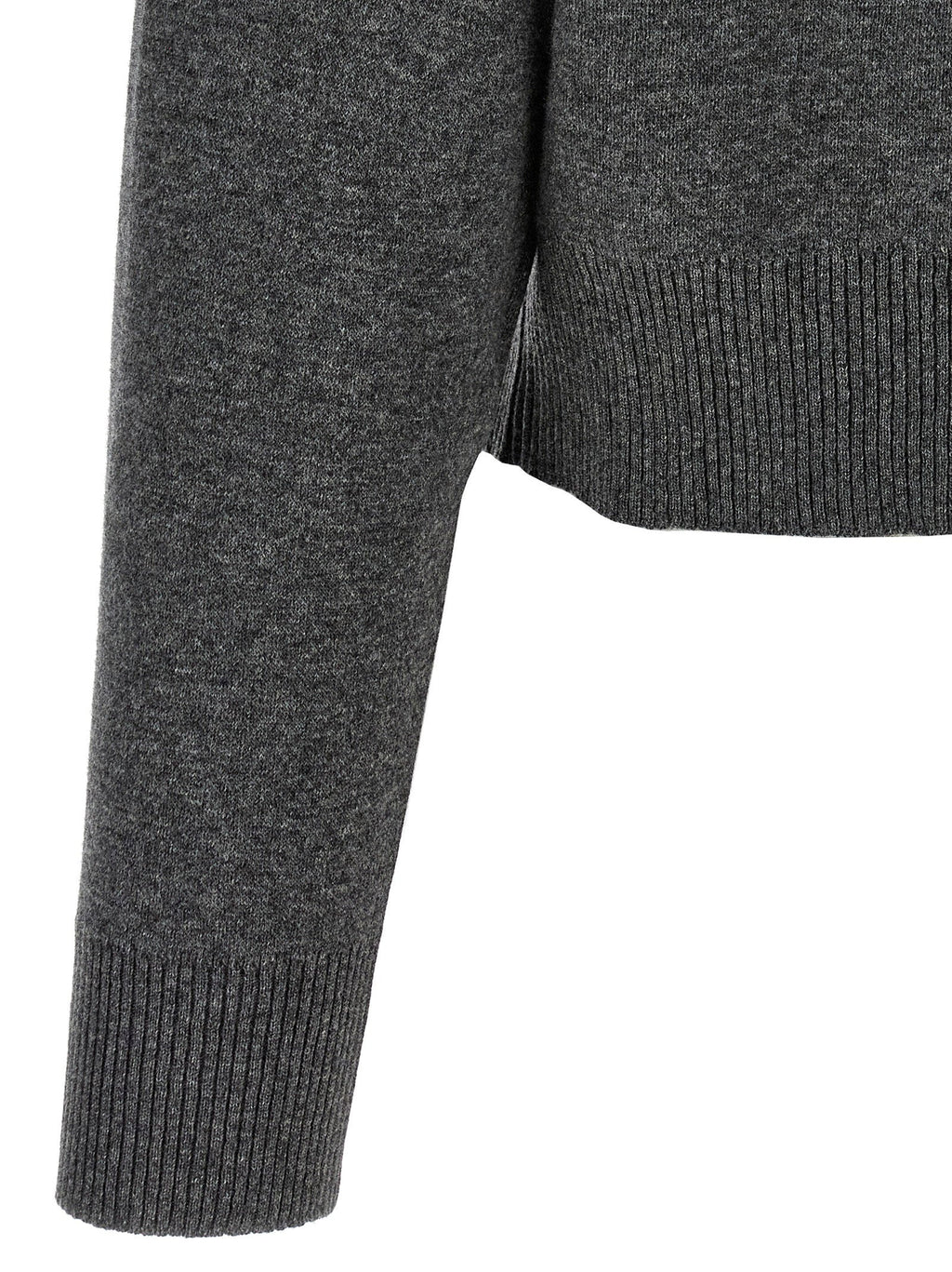 Brunello Cucinelli Brunello Cucinelli Shiny Zipper Pull Wool Cardigan