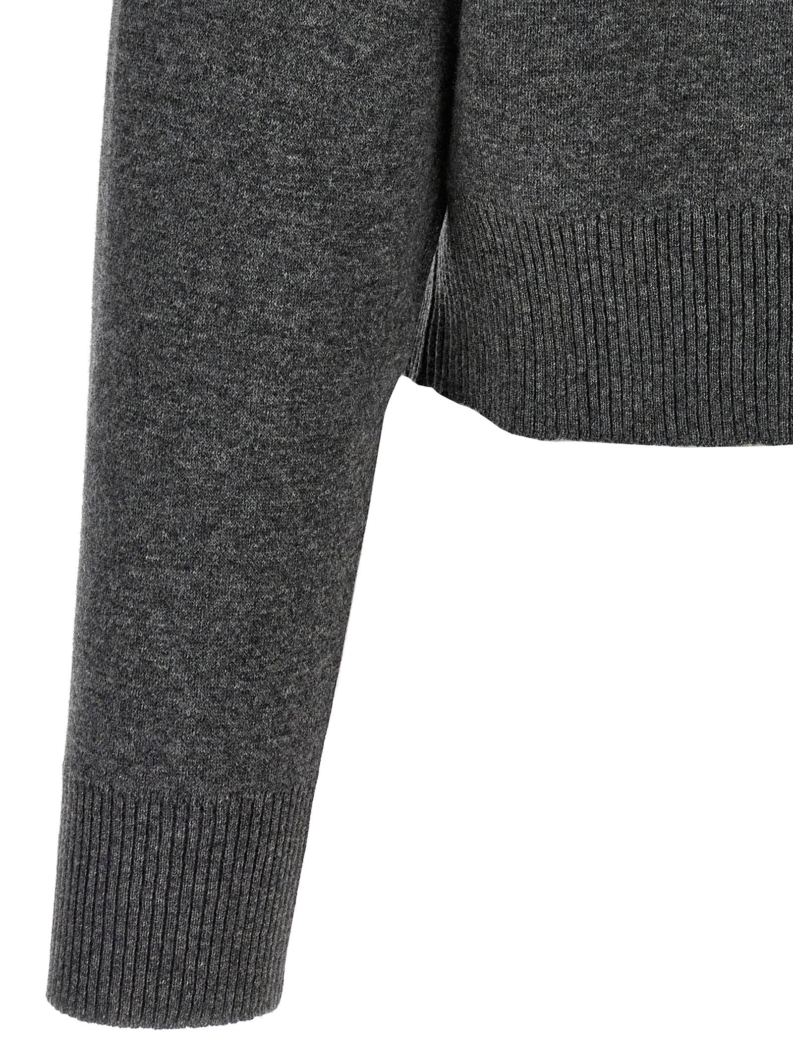 Brunello Cucinelli Brunello Cucinelli Shiny Zipper Pull Wool Cardigan