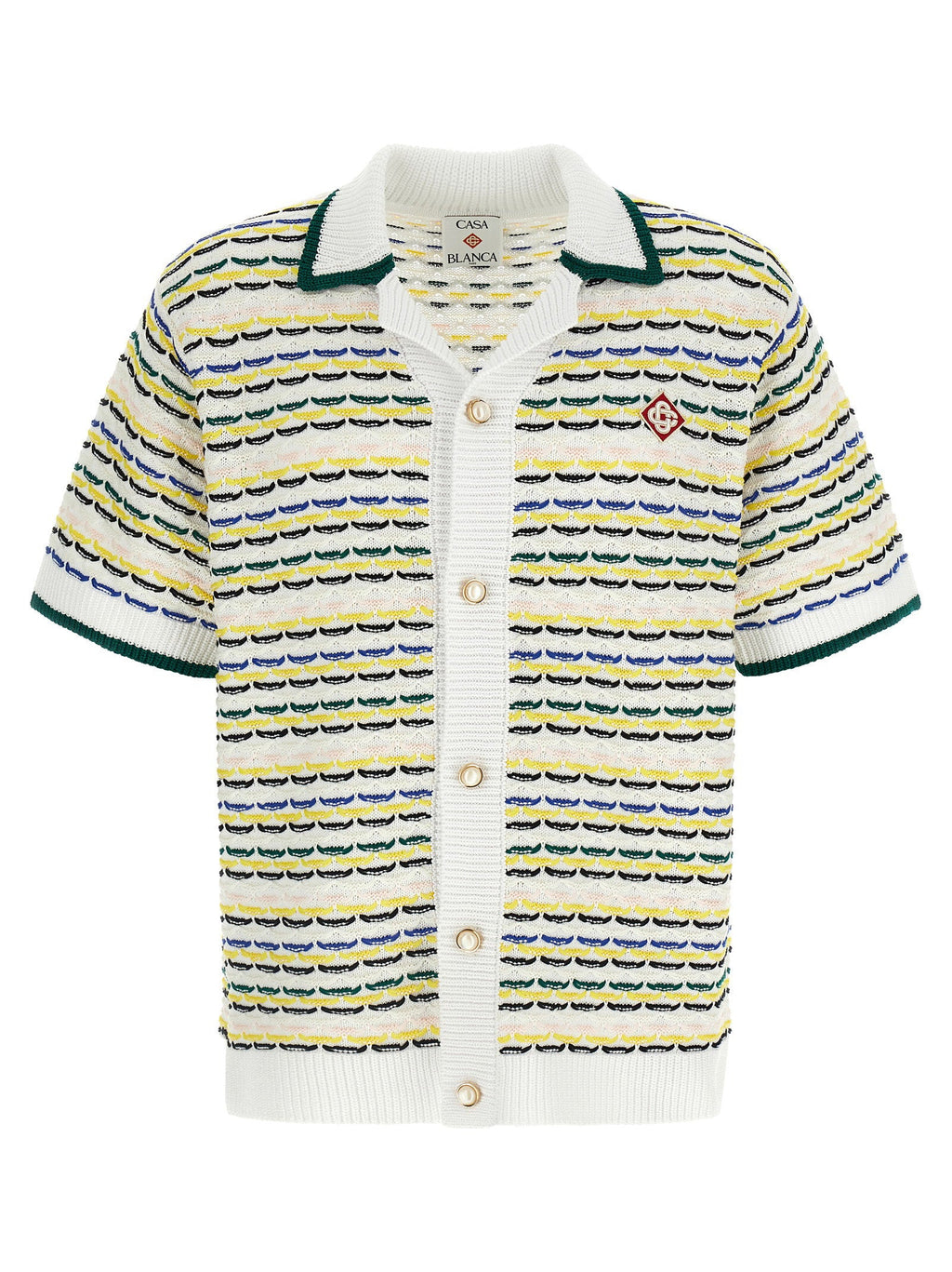 Casablanca Casablanca Tuck Stitch Short Sleeve Shirt