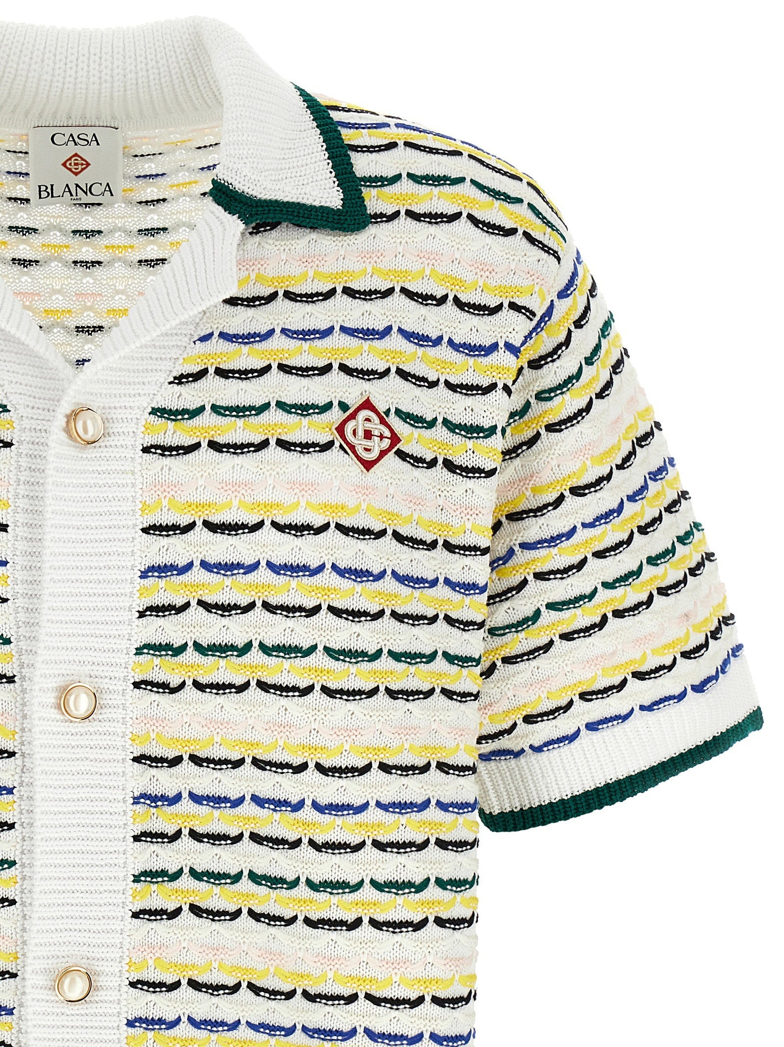 Casablanca Casablanca Tuck Stitch Short Sleeve Shirt