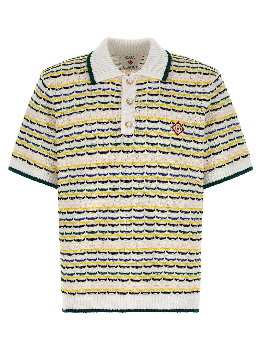 Casablanca Casablanca Tuck Stitch Polo Shirt