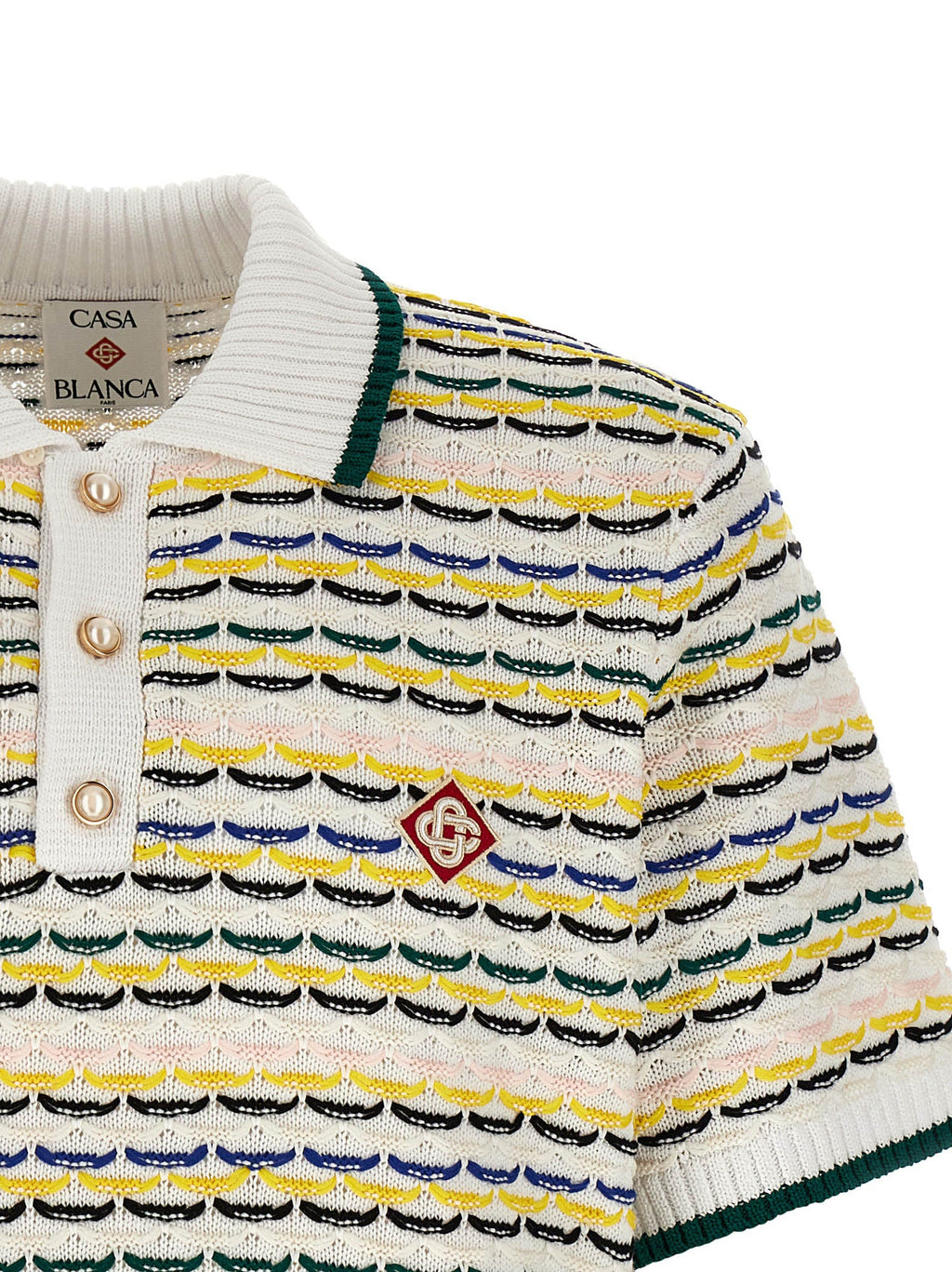 Casablanca Casablanca Tuck Stitch Polo Shirt
