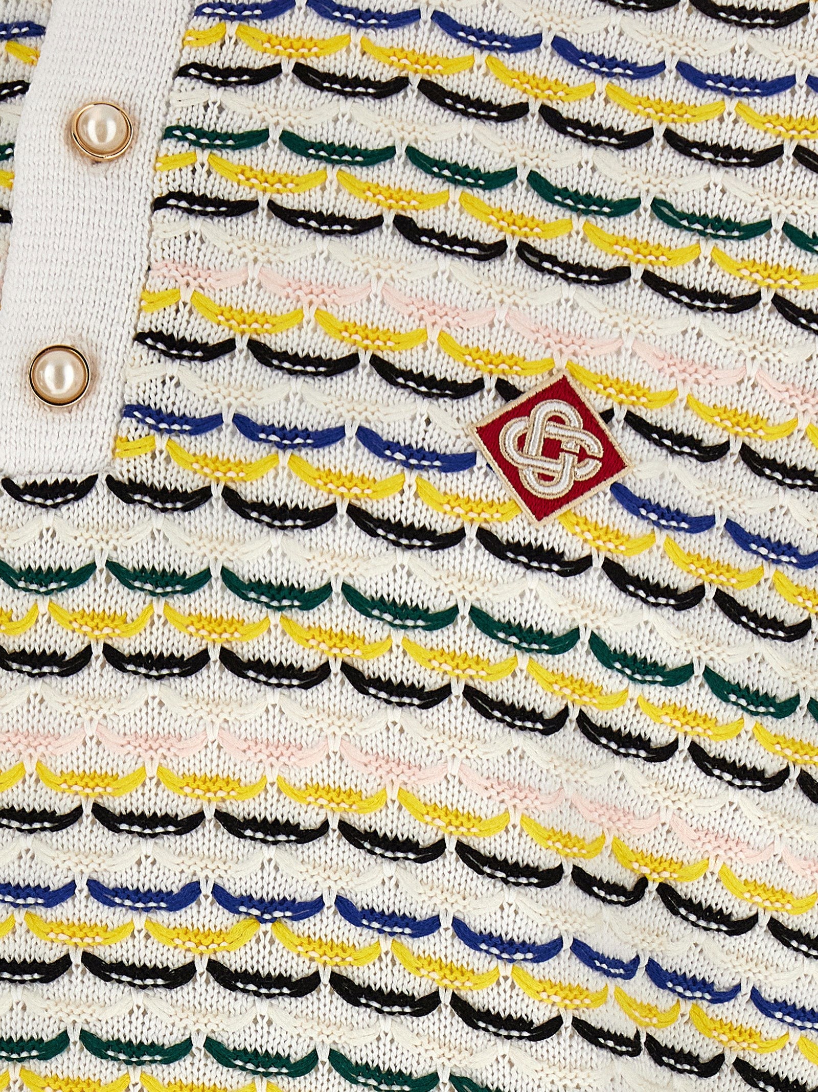 Casablanca Casablanca Tuck Stitch Polo Shirt