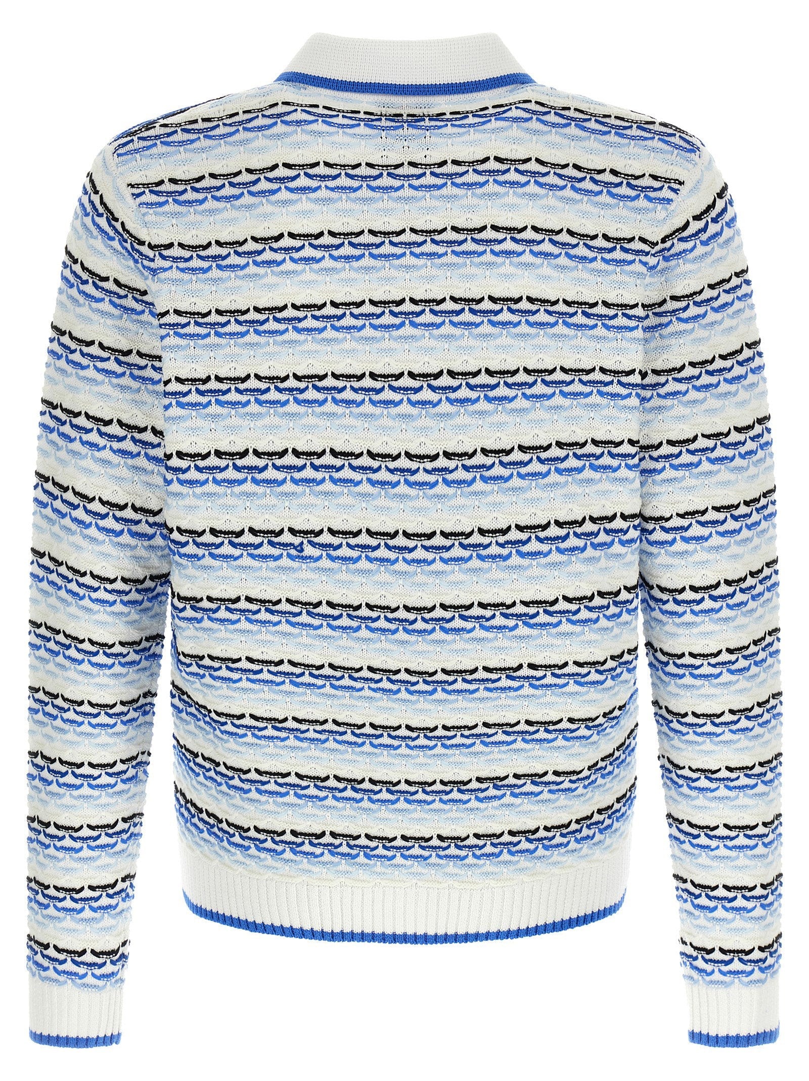 Casablanca Casablanca Tuck Stitch Long Sleeve Polo Shirt