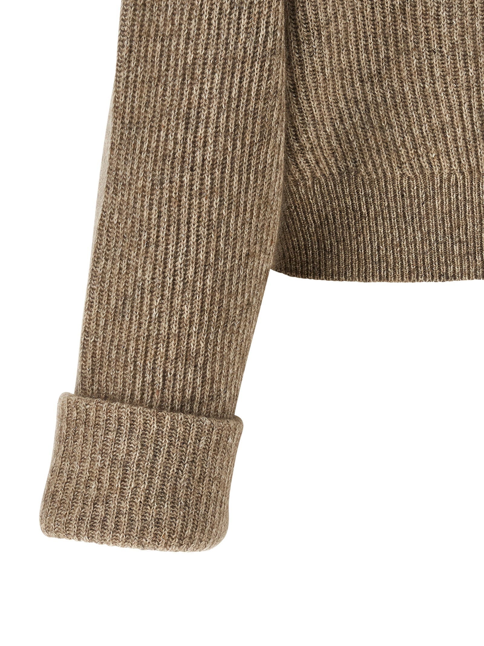 Brunello Cucinelli Brunello Cucinelli Shiny Zipper Pull Cardigan