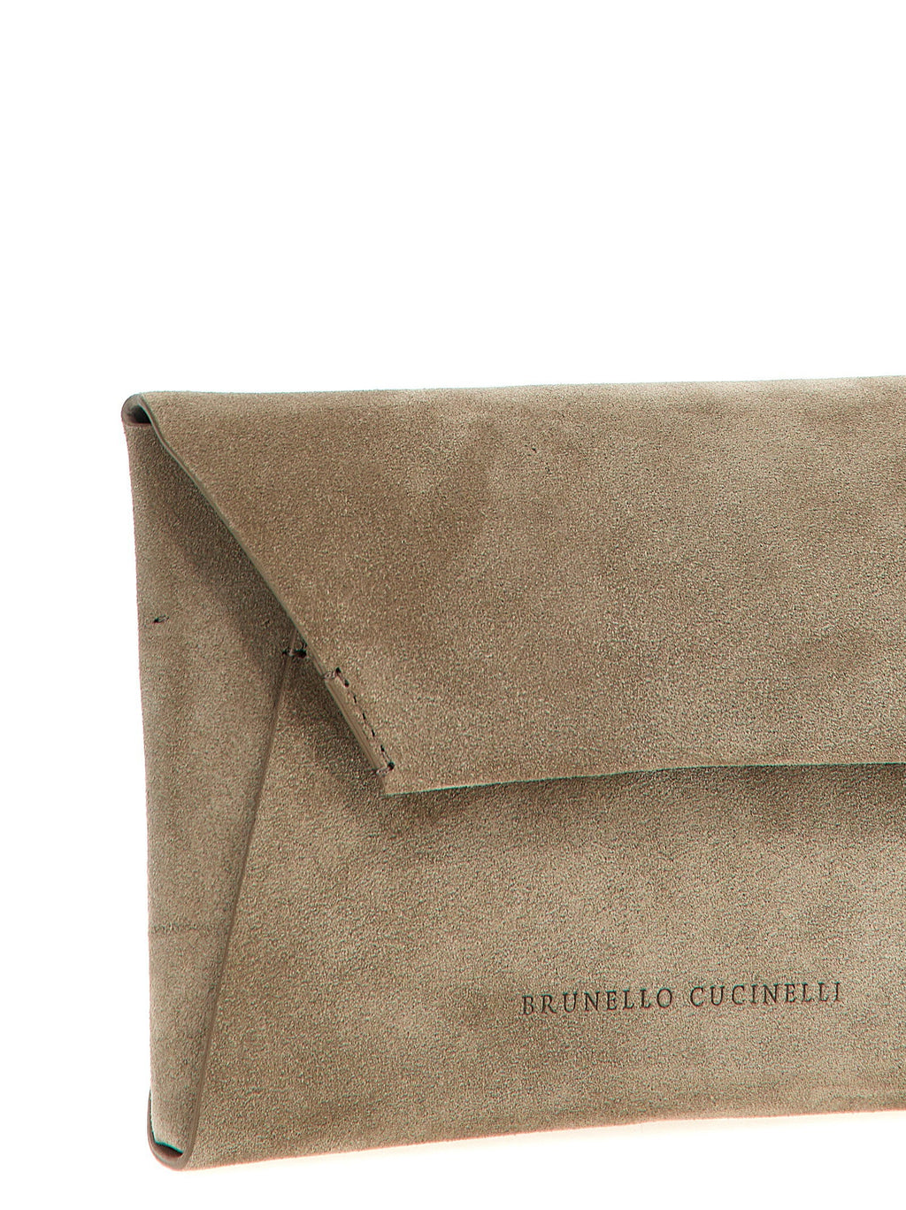Brunello Cucinelli Brunello Cucinelli Monile Suede Clutch Bag