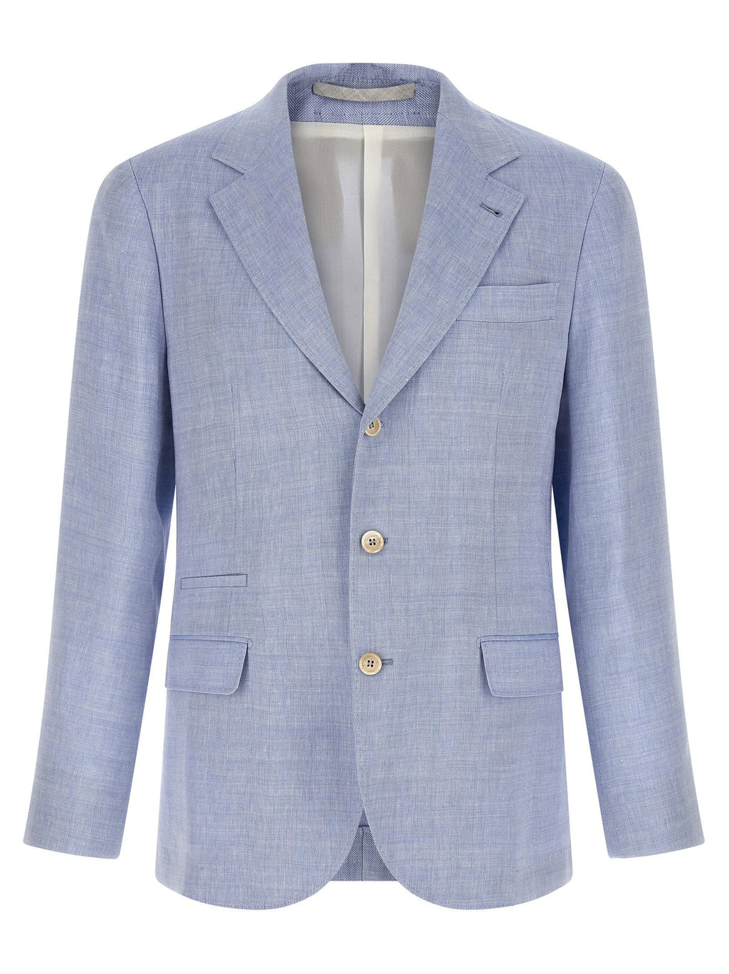Brunello Cucinelli Brunello Cucinelli Linen And Wool Chevron Blazer
