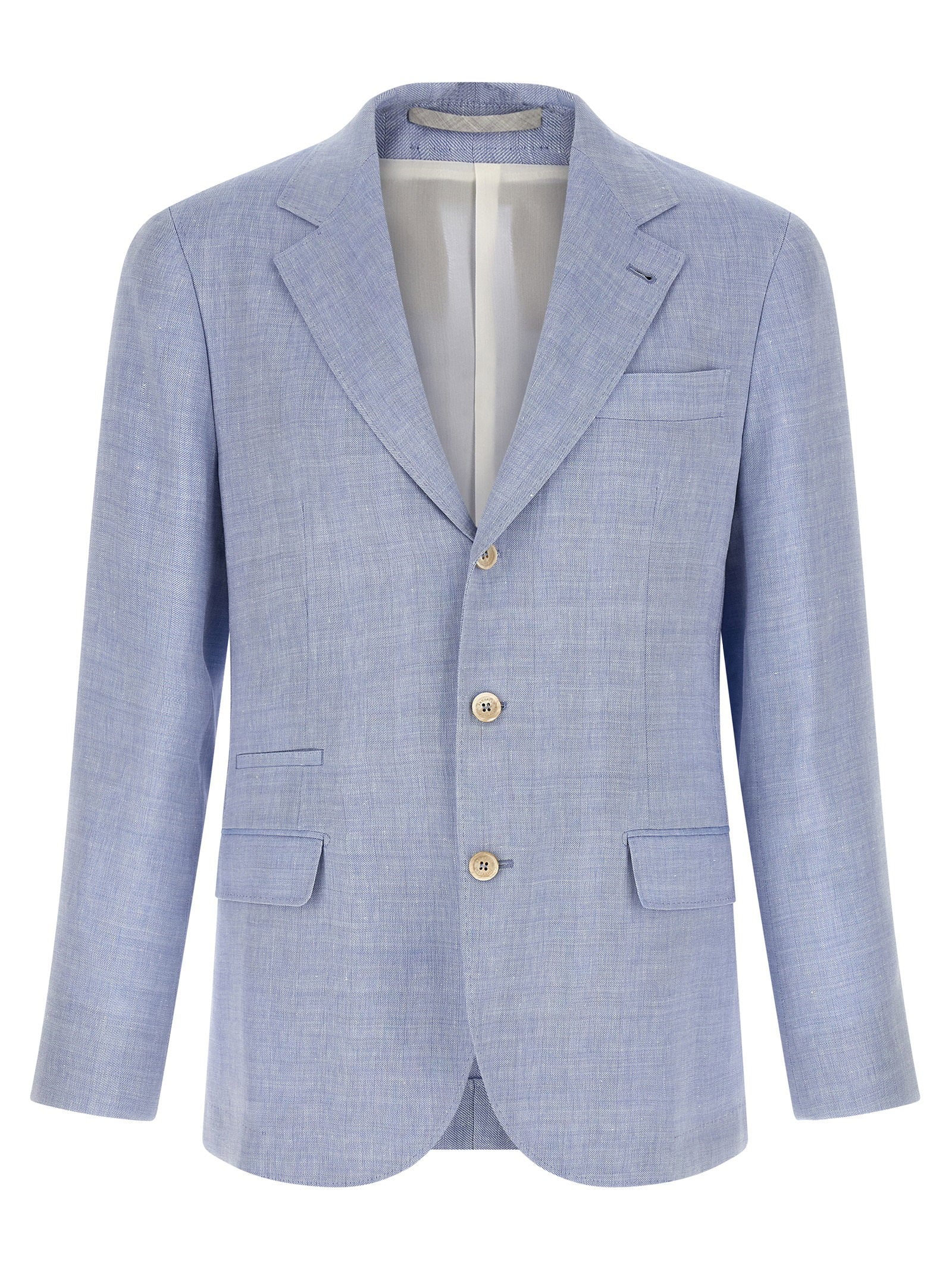 Brunello Cucinelli Brunello Cucinelli Linen And Wool Chevron Blazer