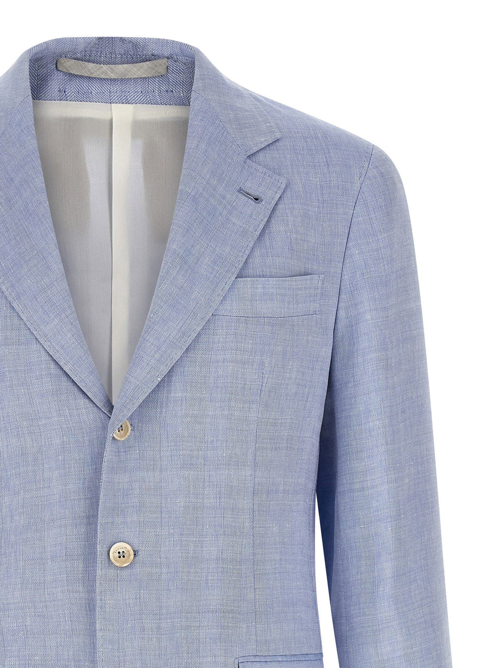 Brunello Cucinelli Brunello Cucinelli Linen And Wool Chevron Blazer