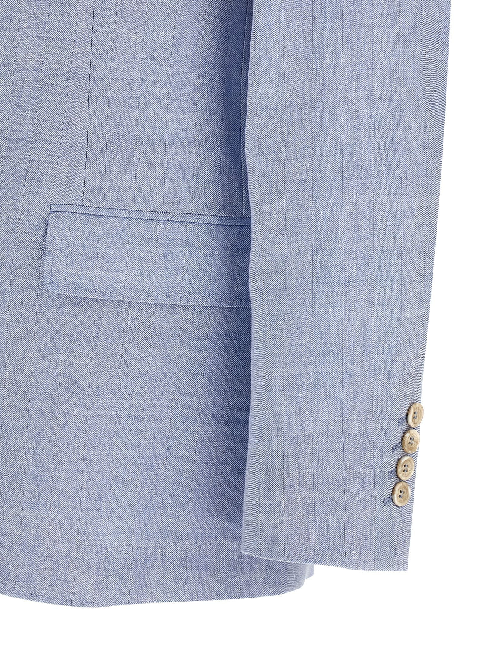 Brunello Cucinelli Brunello Cucinelli Linen And Wool Chevron Blazer