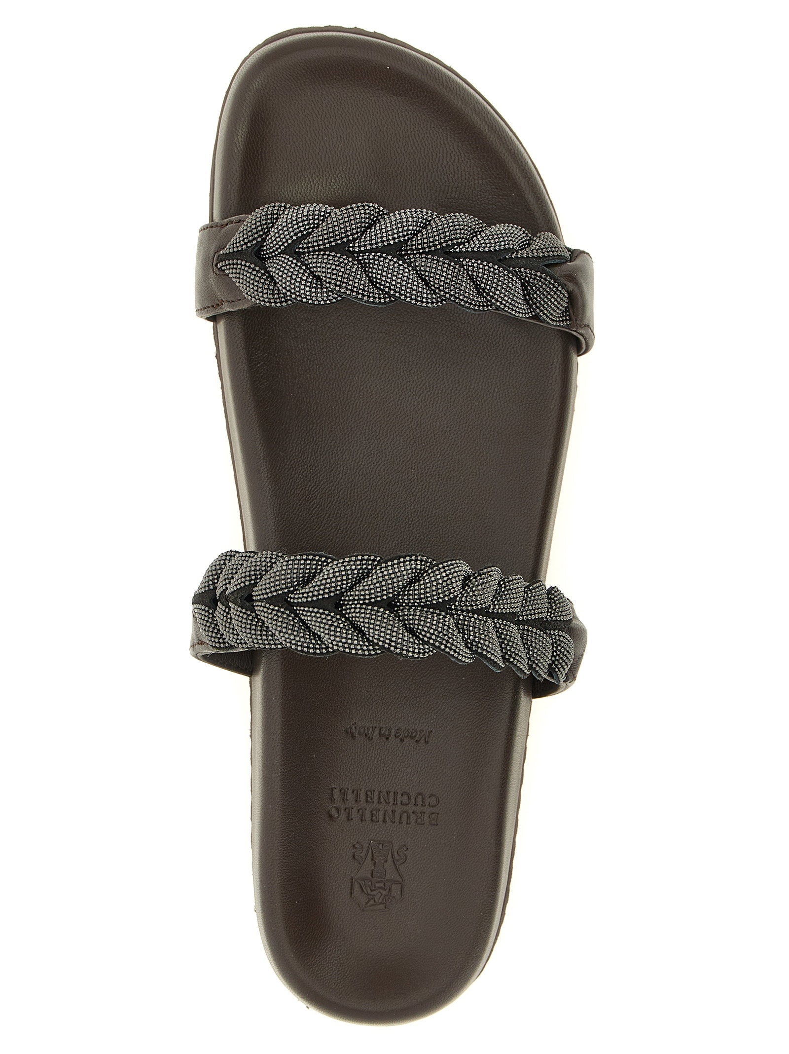 Brunello Cucinelli Brunello Cucinelli Precious Braided Straps Sandals