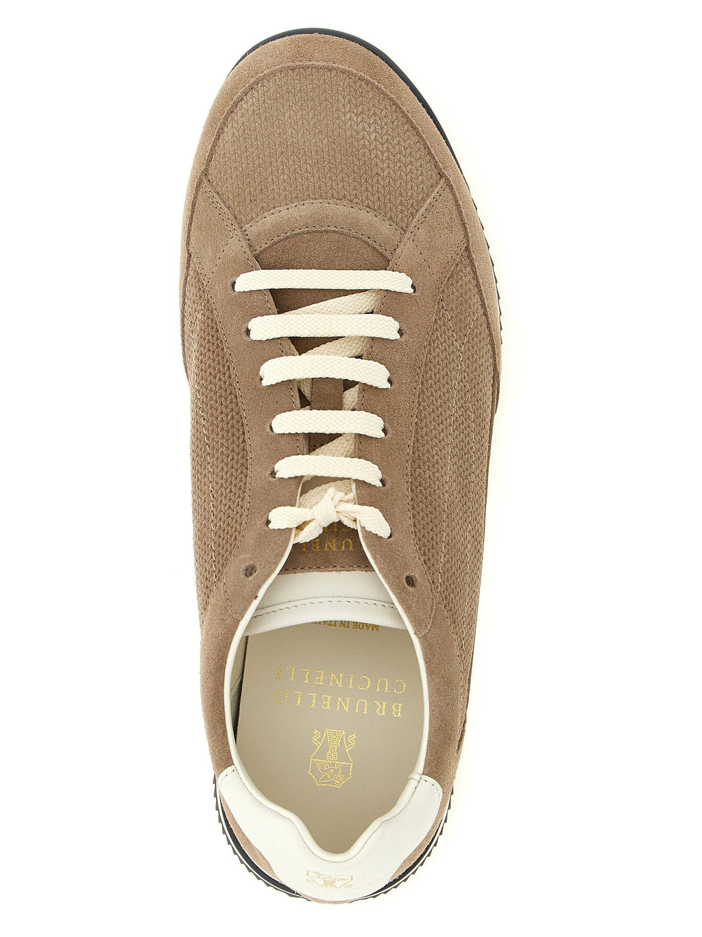 Brunello Cucinelli Brunello Cucinelli Knit-effect Suede Sneakers