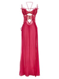 Nensi Dojaka Nensi Dojaka Frilled Gown With Cutouts Dress