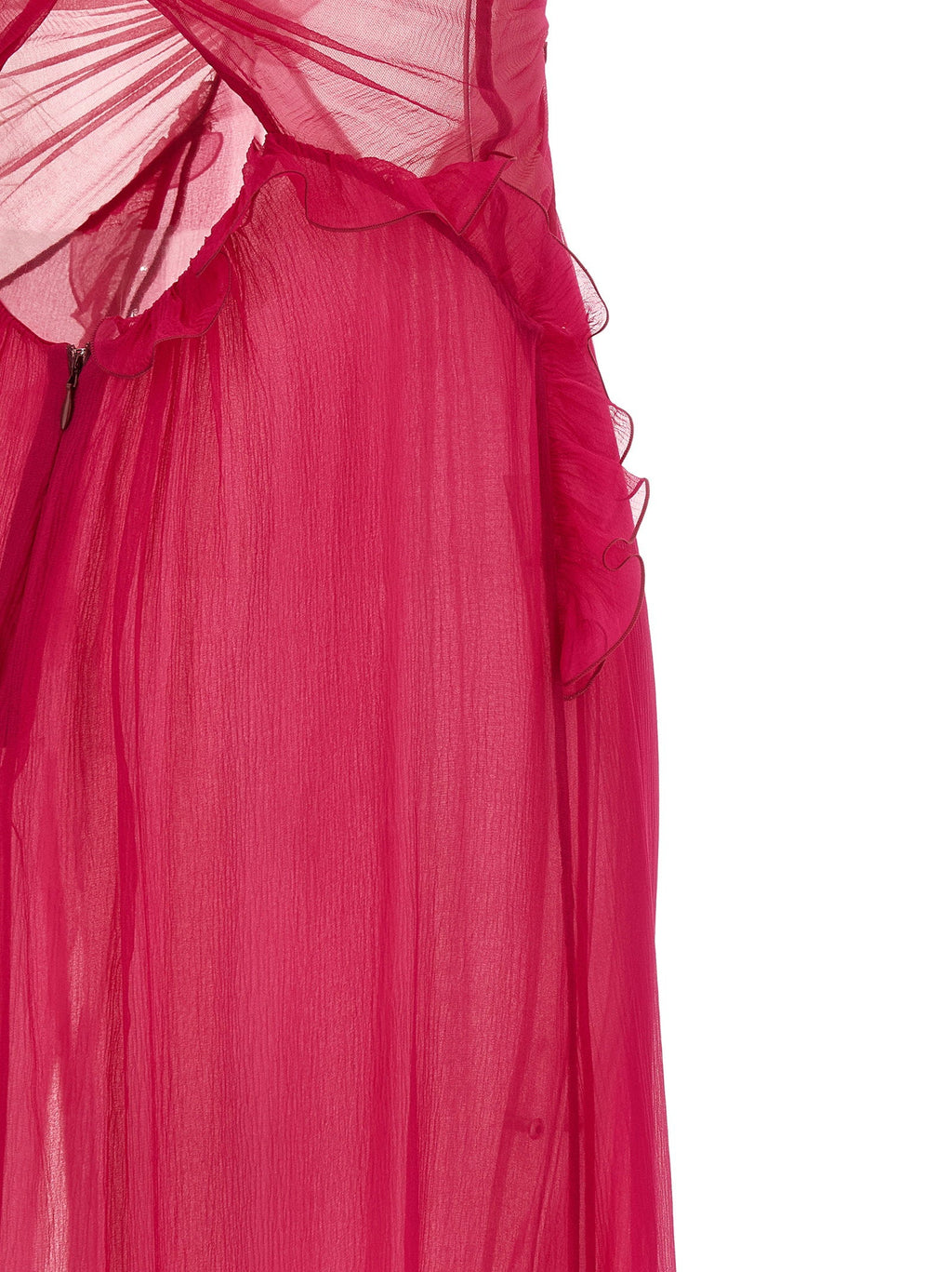 Nensi Dojaka Nensi Dojaka Frilled Gown With Cutouts Dress