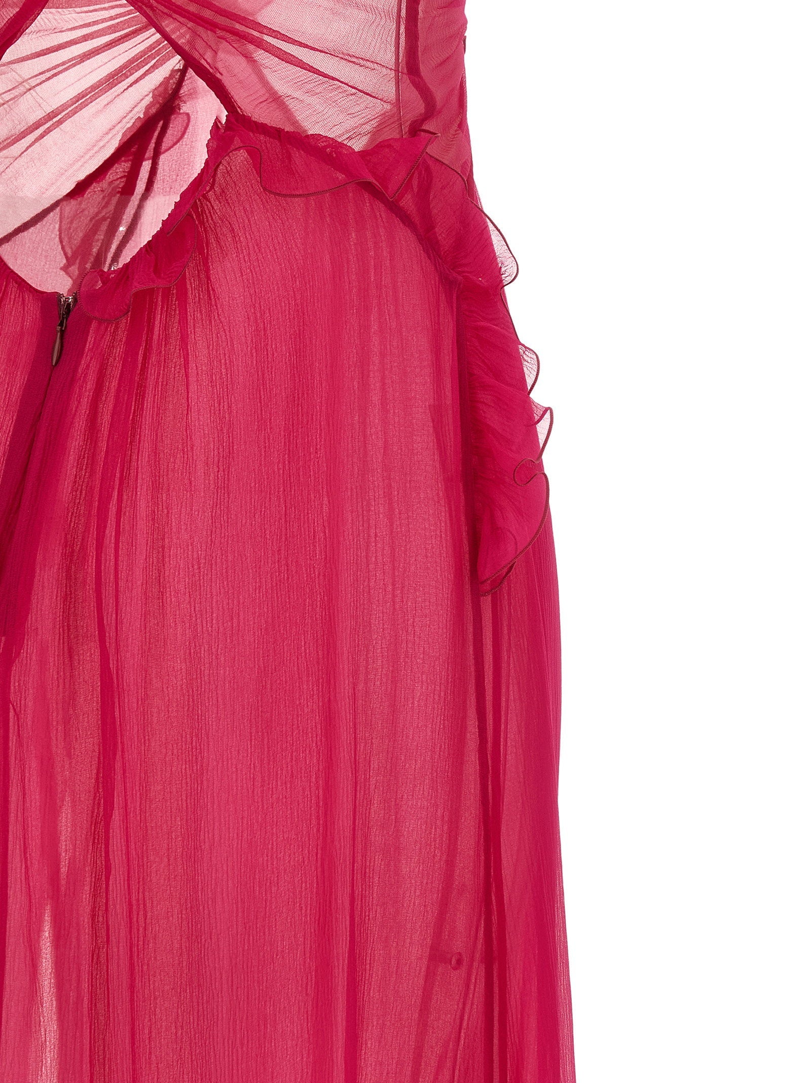 Nensi Dojaka Nensi Dojaka Frilled Gown With Cutouts Dress