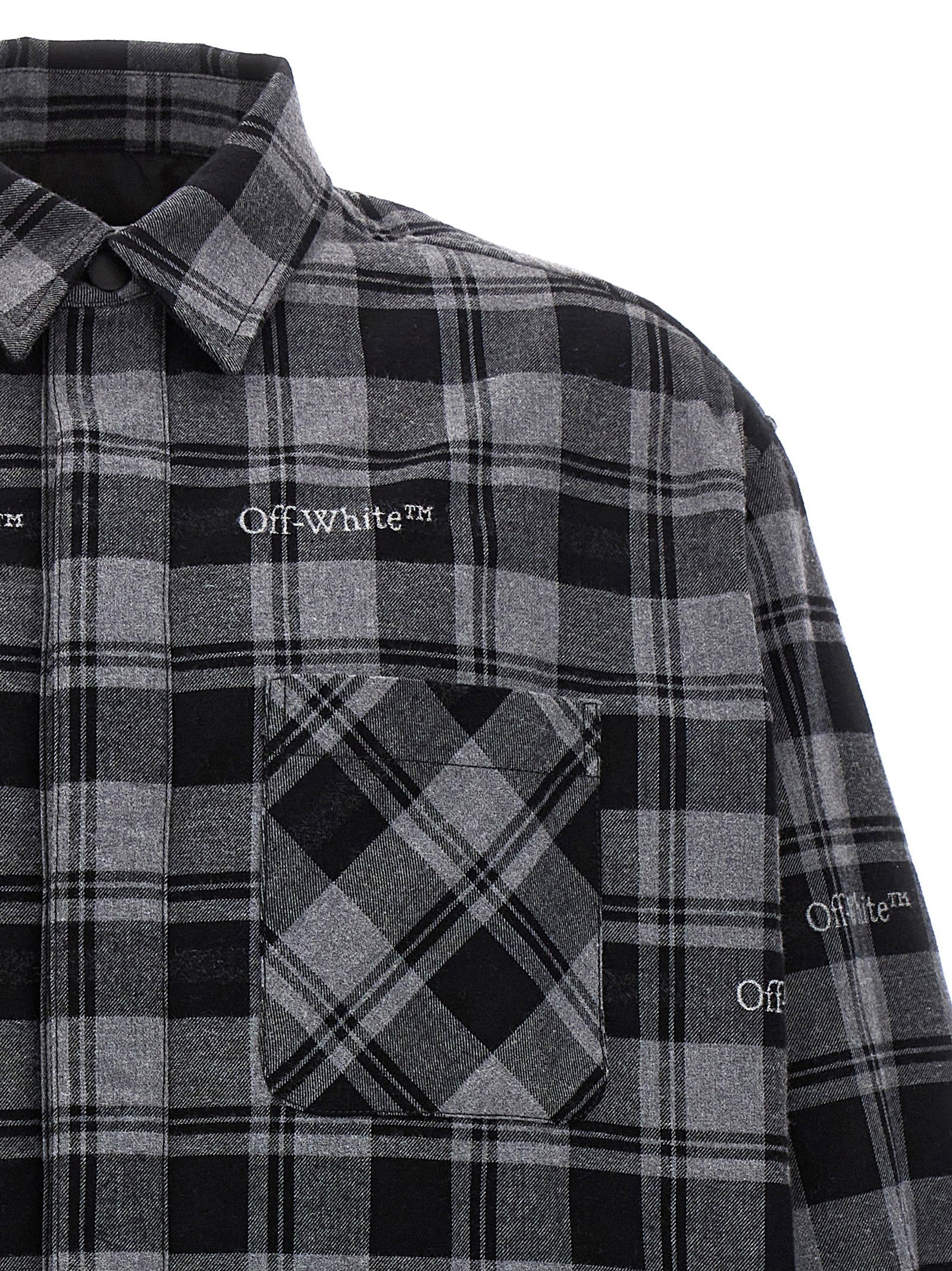 Off White Off White Check Flannel Padded Jacket