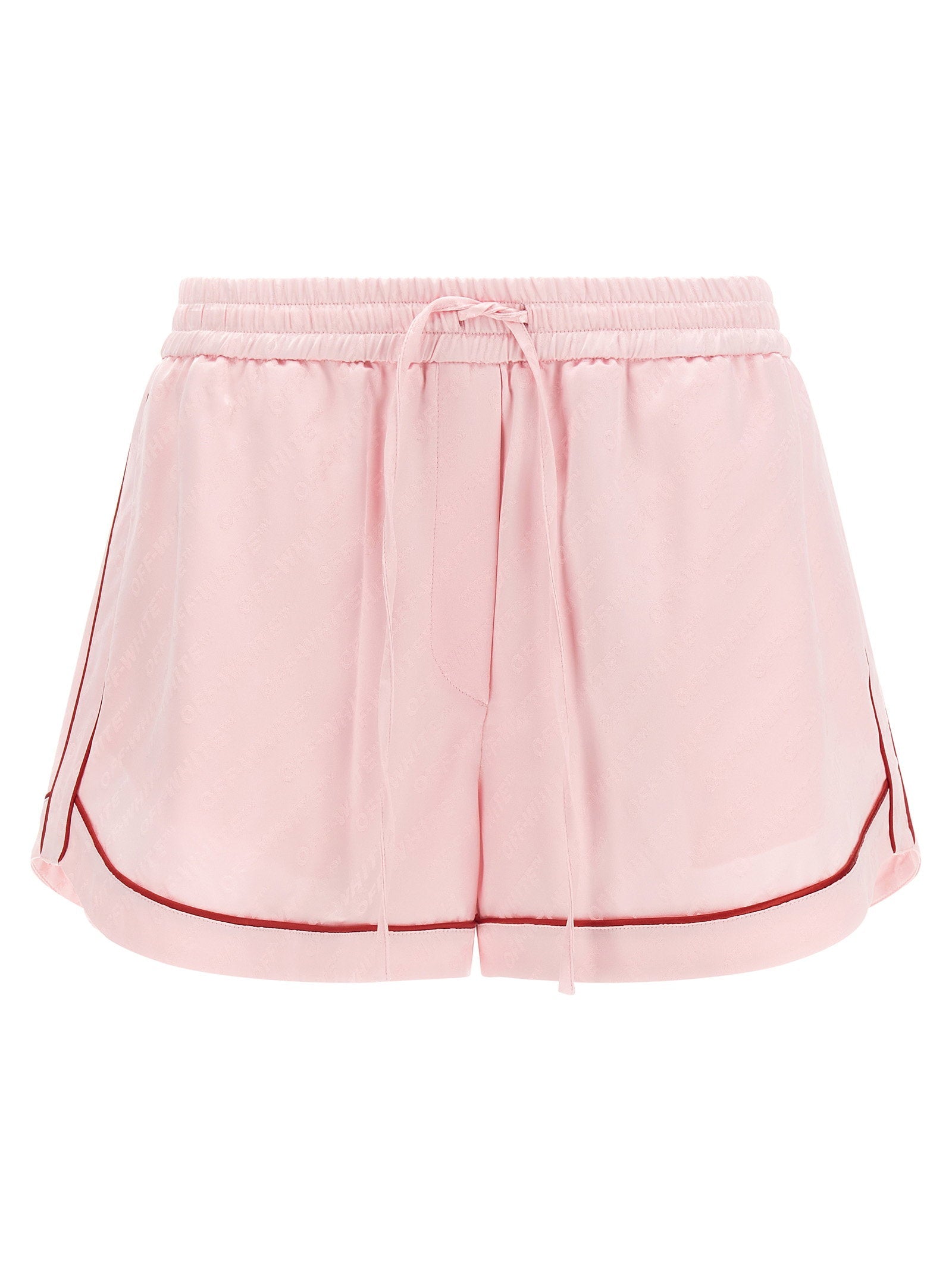 Off White Off White Jacquard Satin Pajama Shorts
