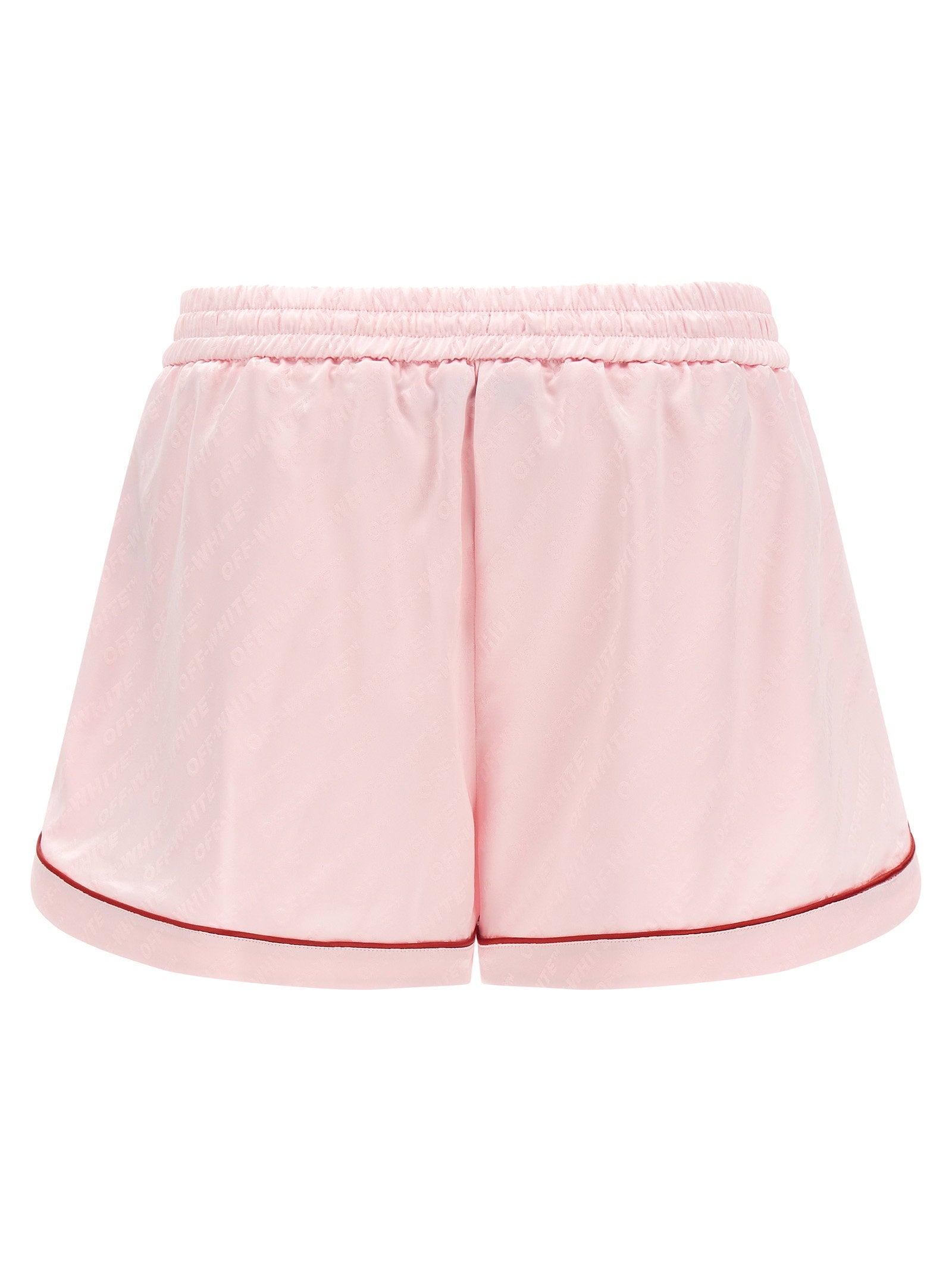 Off White Off White Jacquard Satin Pajama Shorts