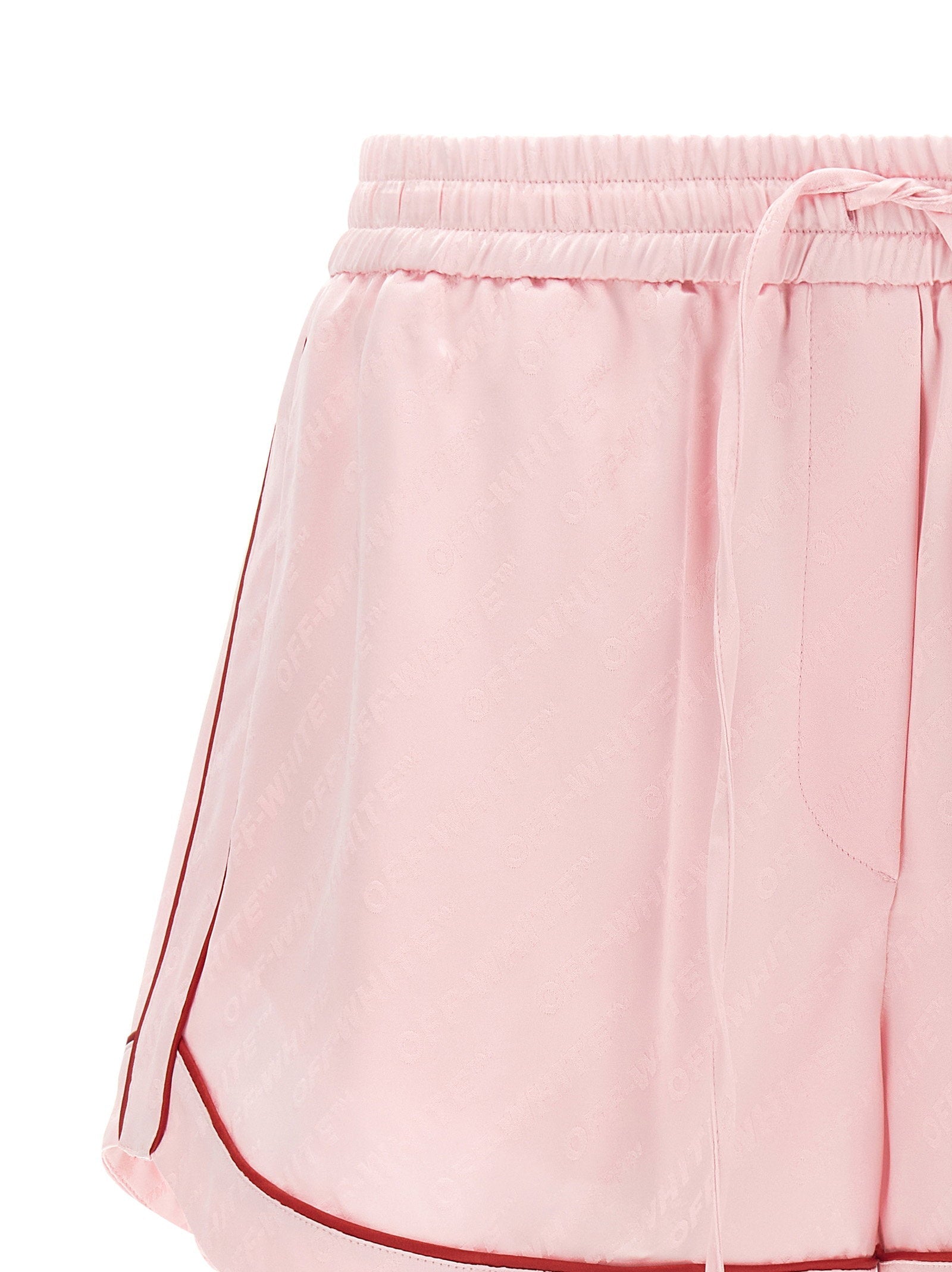 Off White Off White Jacquard Satin Pajama Shorts
