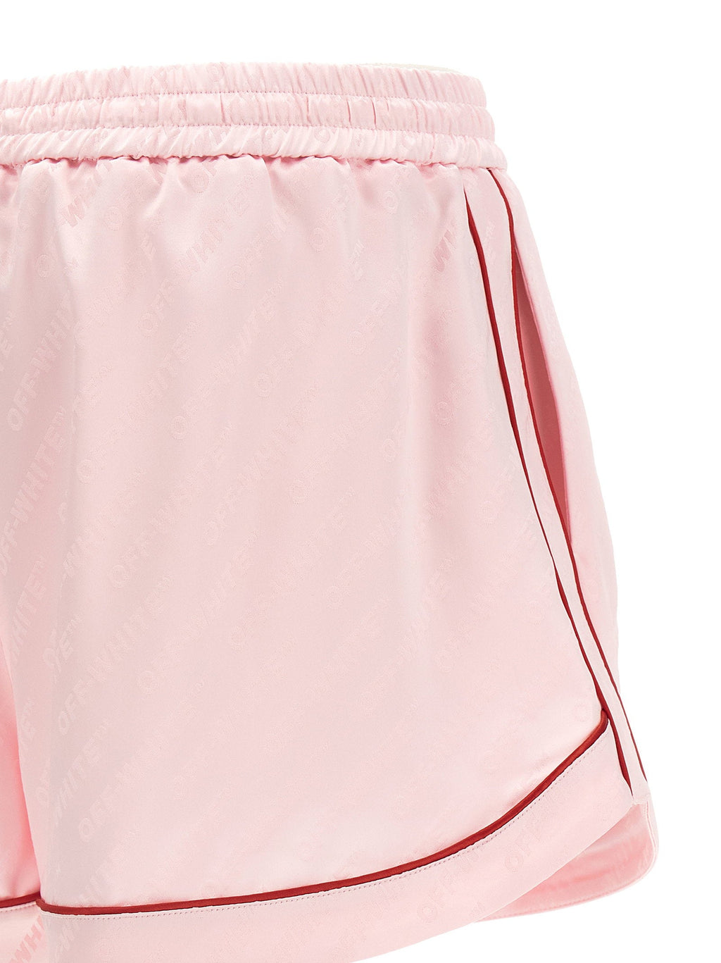 Off White Off White Jacquard Satin Pajama Shorts