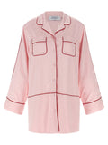 Off White Off White Jacquard Satin New Roxy Pajama Shirt