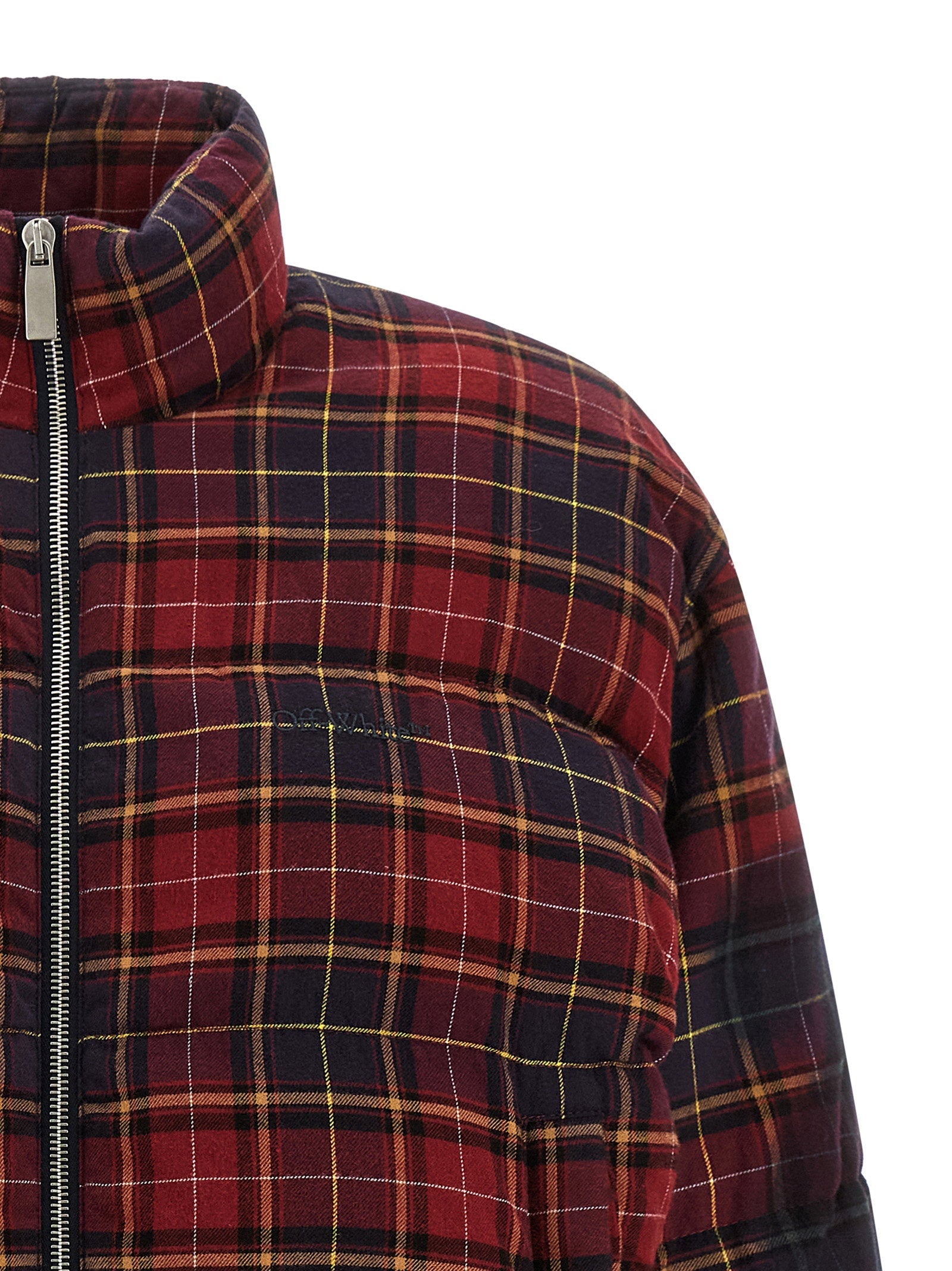 Off White Off White Check Flan Arrow Spray Down Jacket