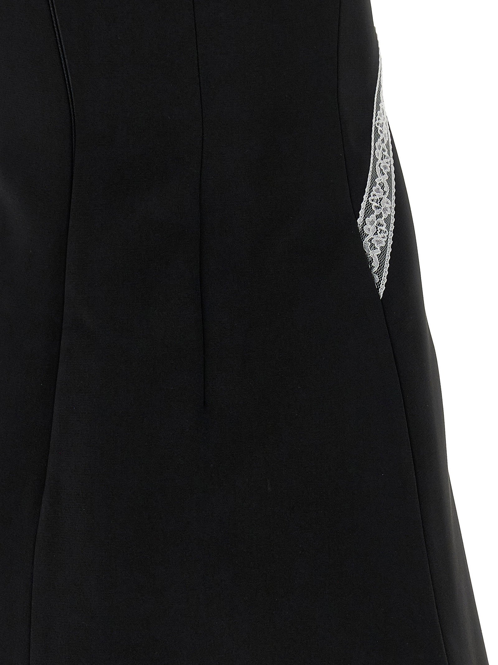 Self-Portrait Self-Portrait Black Crêpe Bow Lace Mini Dress