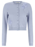 Self-Portrait Self-Portrait Blue Flower Knit Cardigan