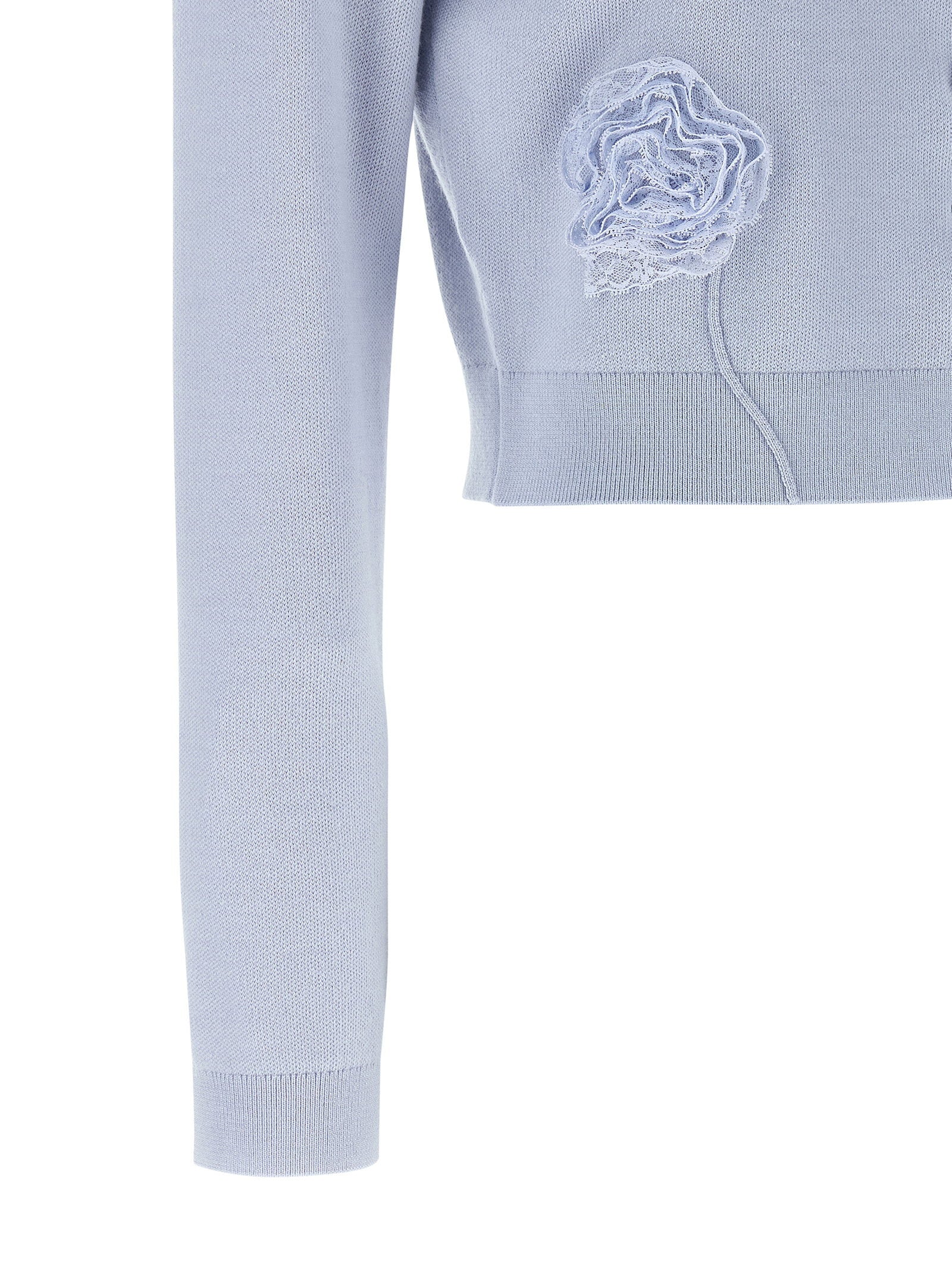 Self-Portrait Self-Portrait Blue Flower Knit Cardigan
