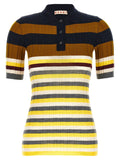 Marni Marni Ribbed Wool Polo Shirt