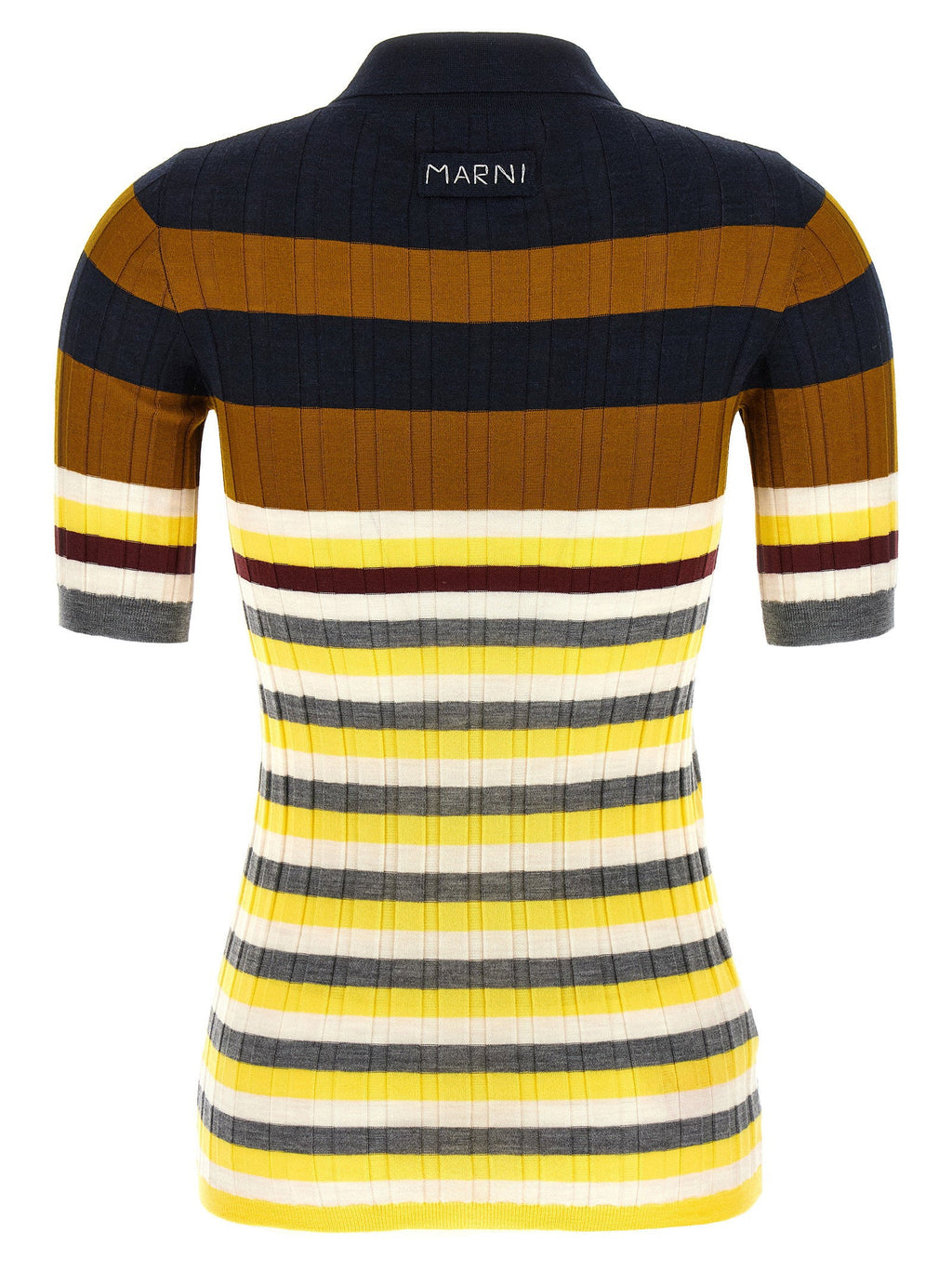 Marni Marni Ribbed Wool Polo Shirt