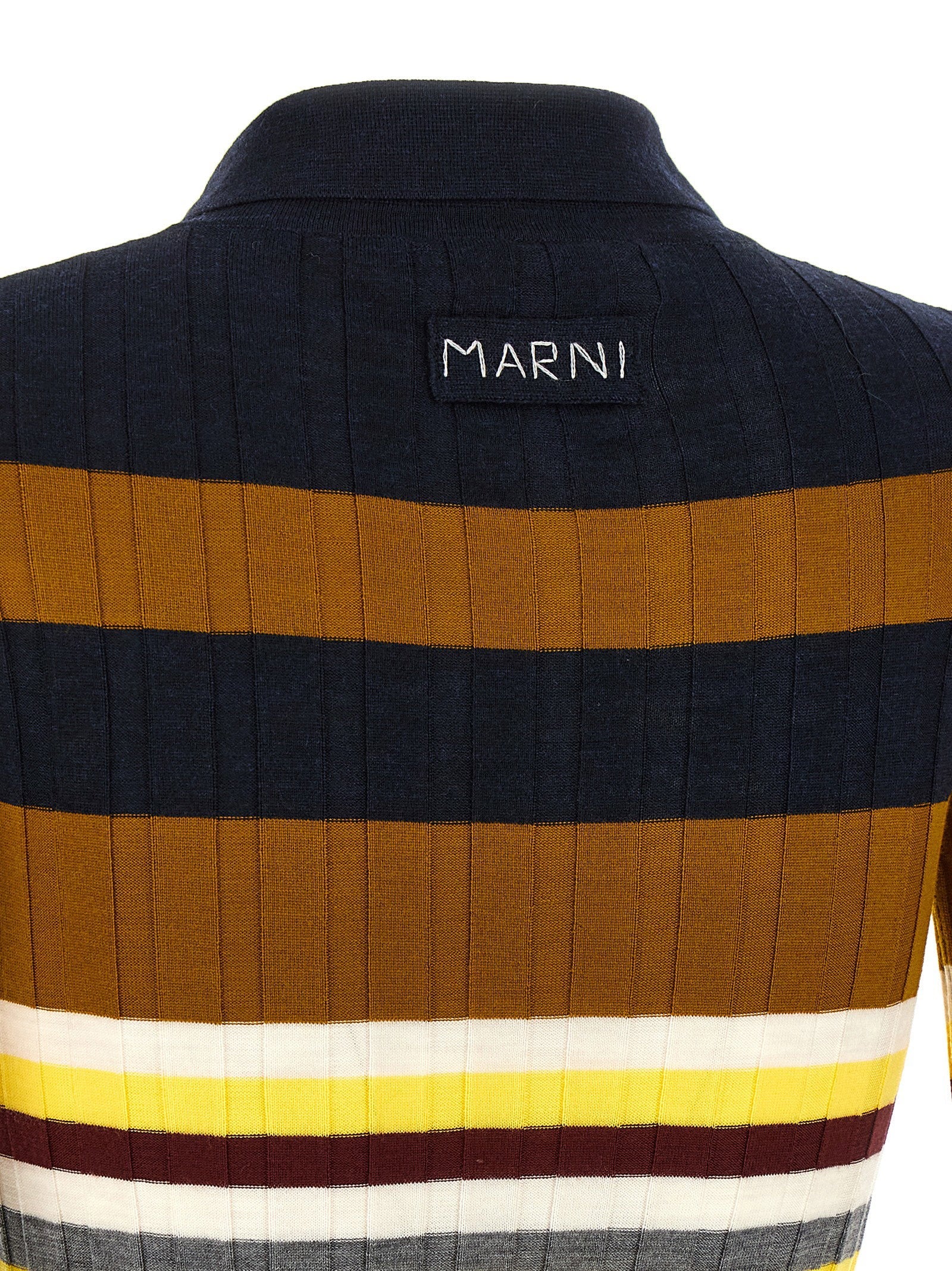 Marni Marni Ribbed Wool Polo Shirt