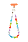 Online Exclusive: Roberta Multi Colored Hearts Short Phone Strap
