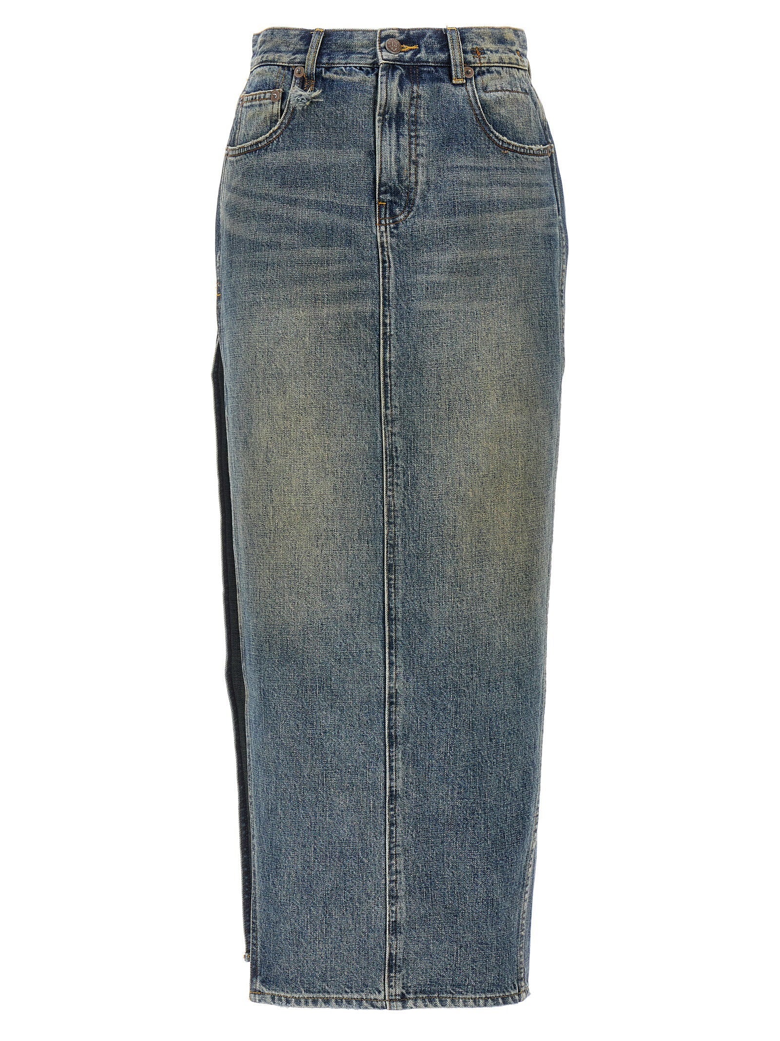 R13 R13 Devon Side Slit Skirt