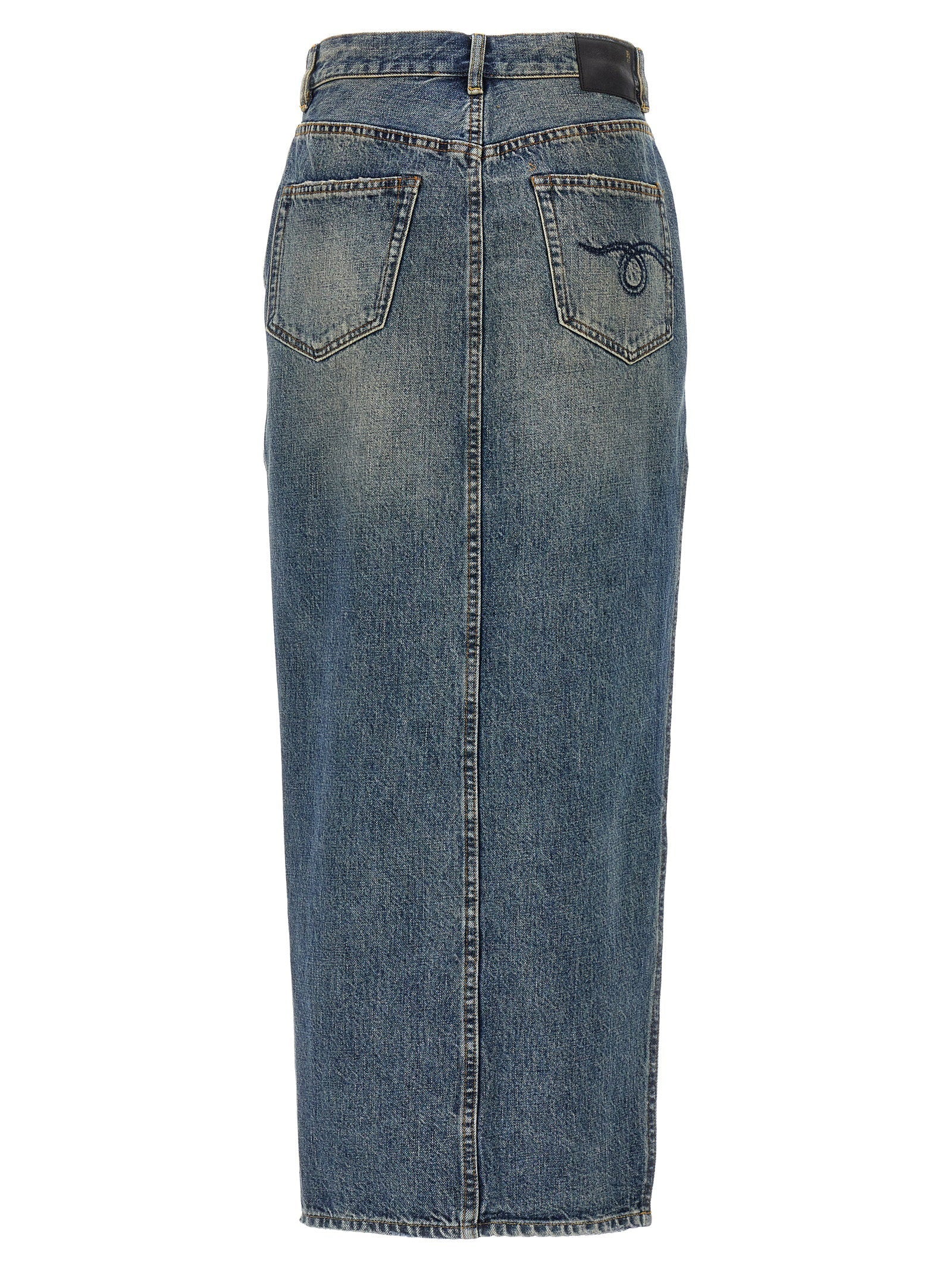 R13 R13 Devon Side Slit Skirt
