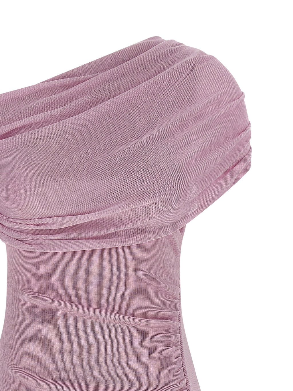 Self-Portrait Self-Portrait Pink Cotton Draped Knit Midi Dress