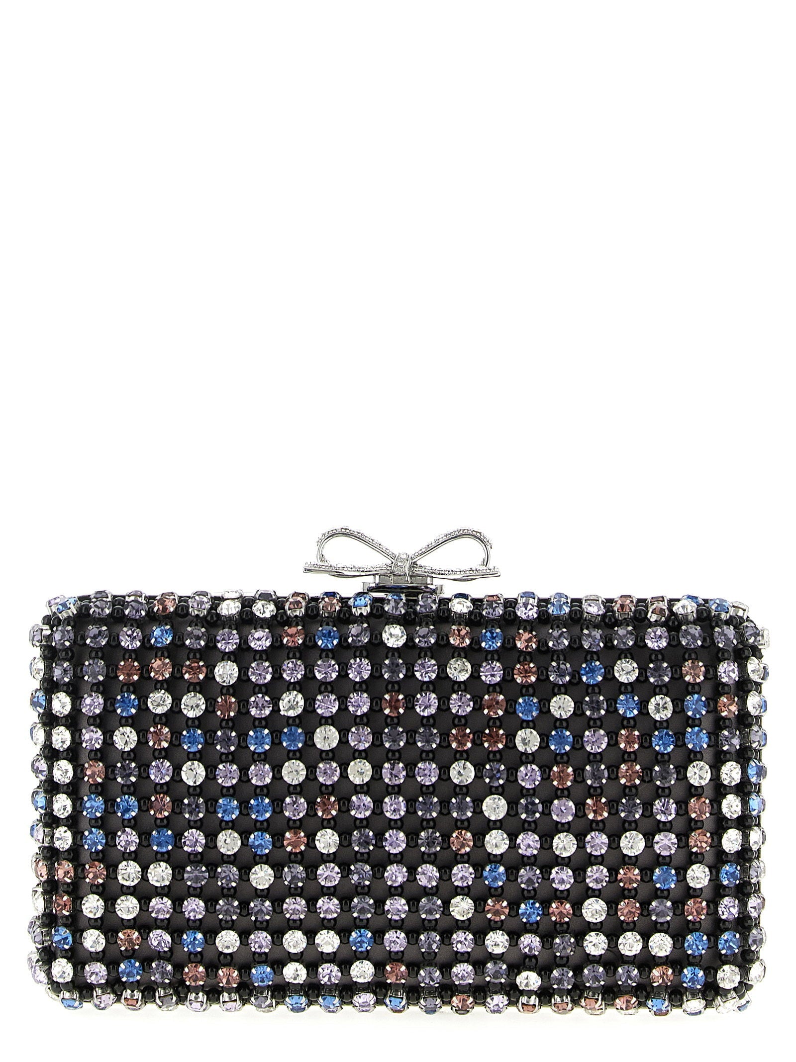 Self-Portrait Self-Portrait Multi Crystal Chainmail Clutch