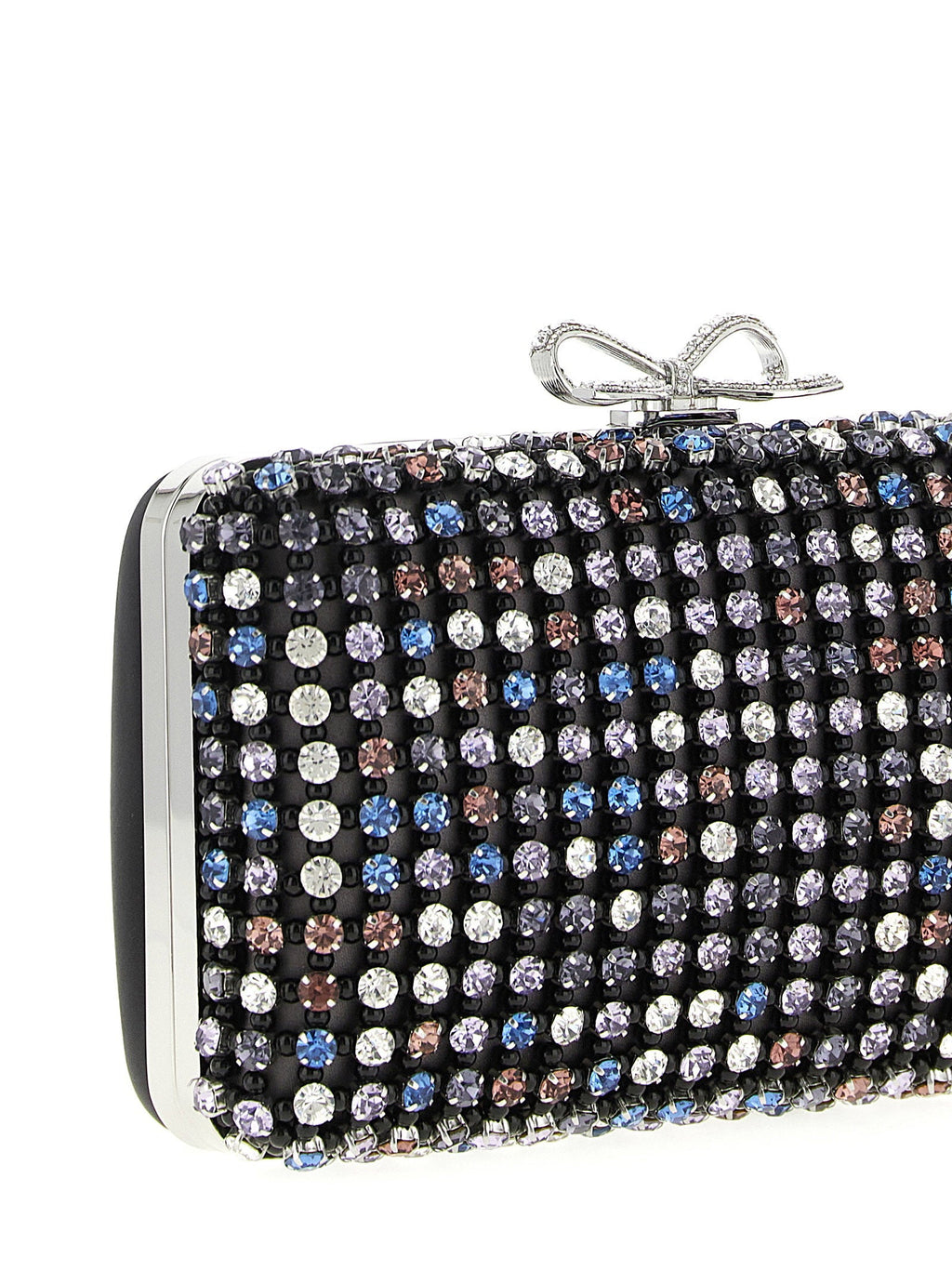 Self-Portrait Self-Portrait Multi Crystal Chainmail Clutch