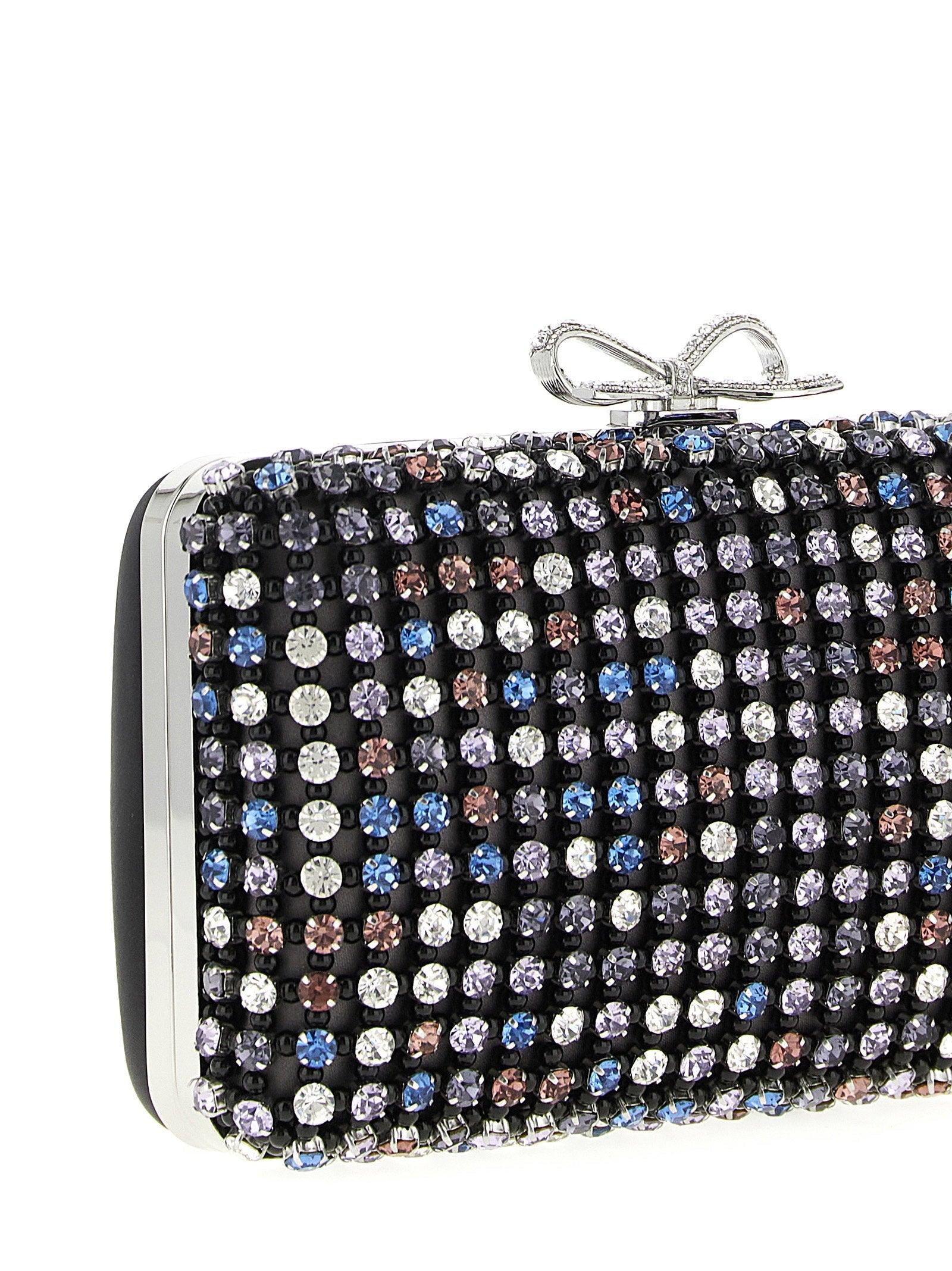 Self-Portrait Self-Portrait Multi Crystal Chainmail Clutch