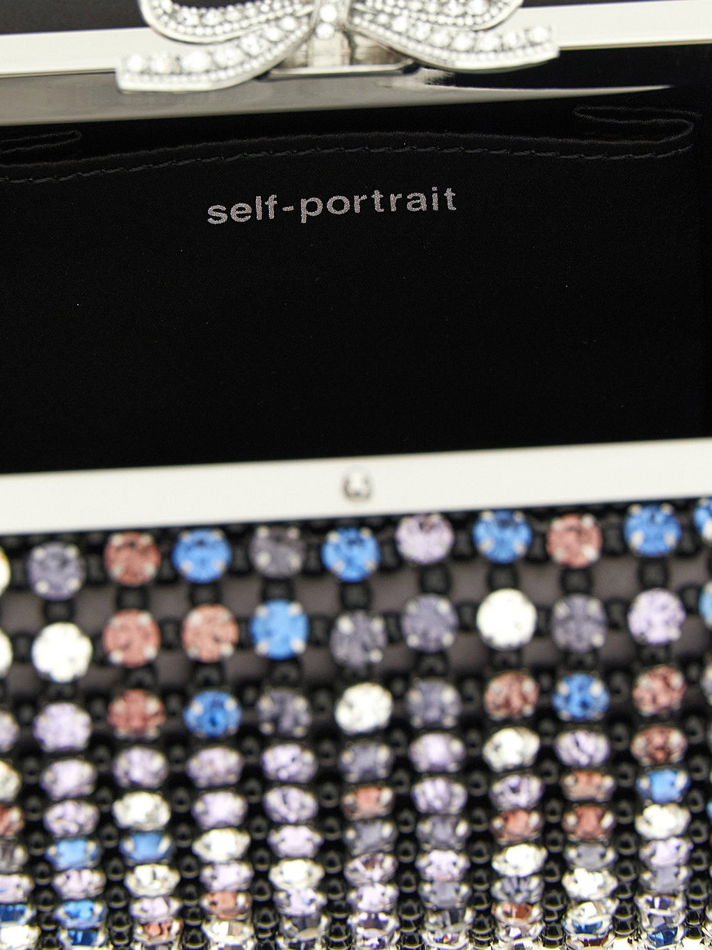 Self-Portrait Self-Portrait Multi Crystal Chainmail Clutch