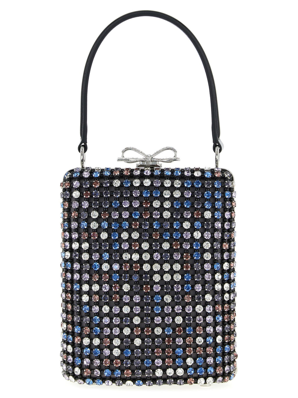 Self-Portrait Self-Portrait Multi Crystal Chainmail Mini Handbag