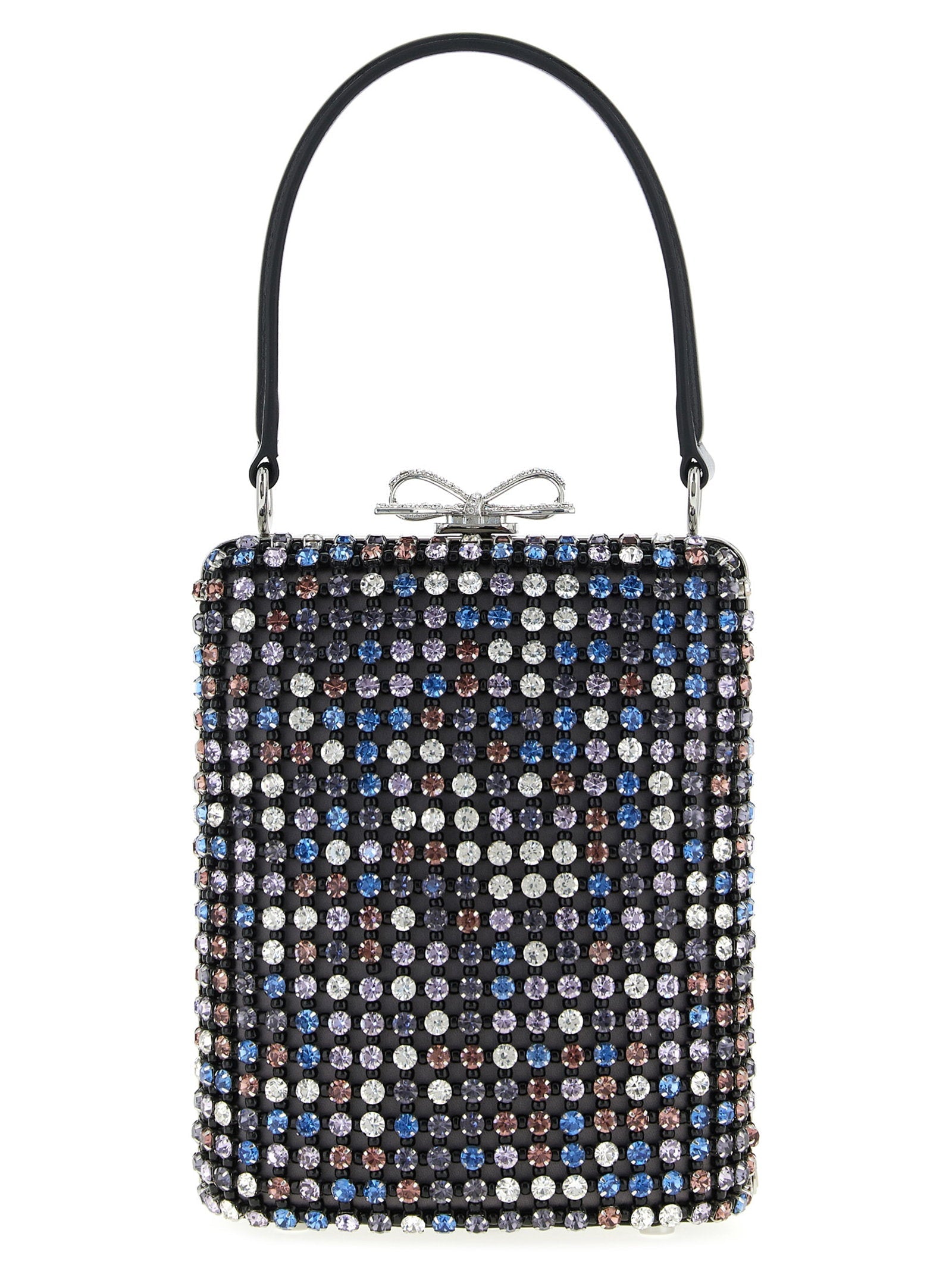 Self-Portrait Self-Portrait Multi Crystal Chainmail Mini Handbag