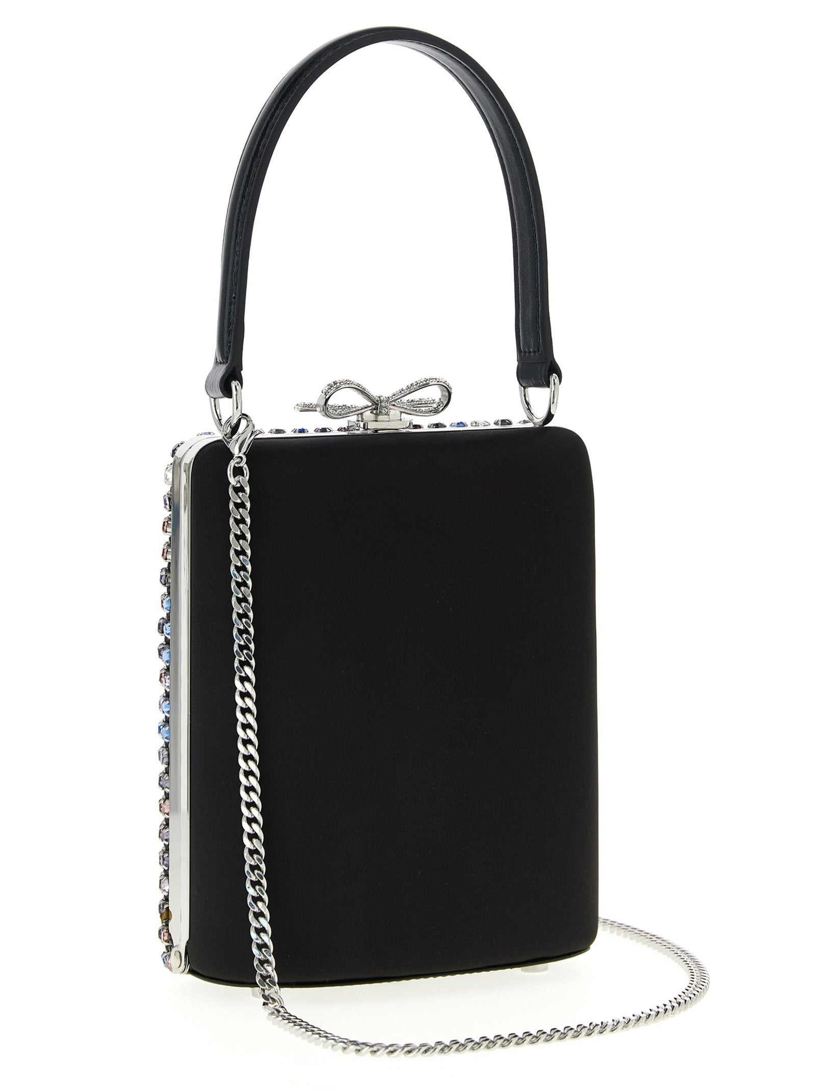 Self-Portrait Self-Portrait Multi Crystal Chainmail Mini Handbag