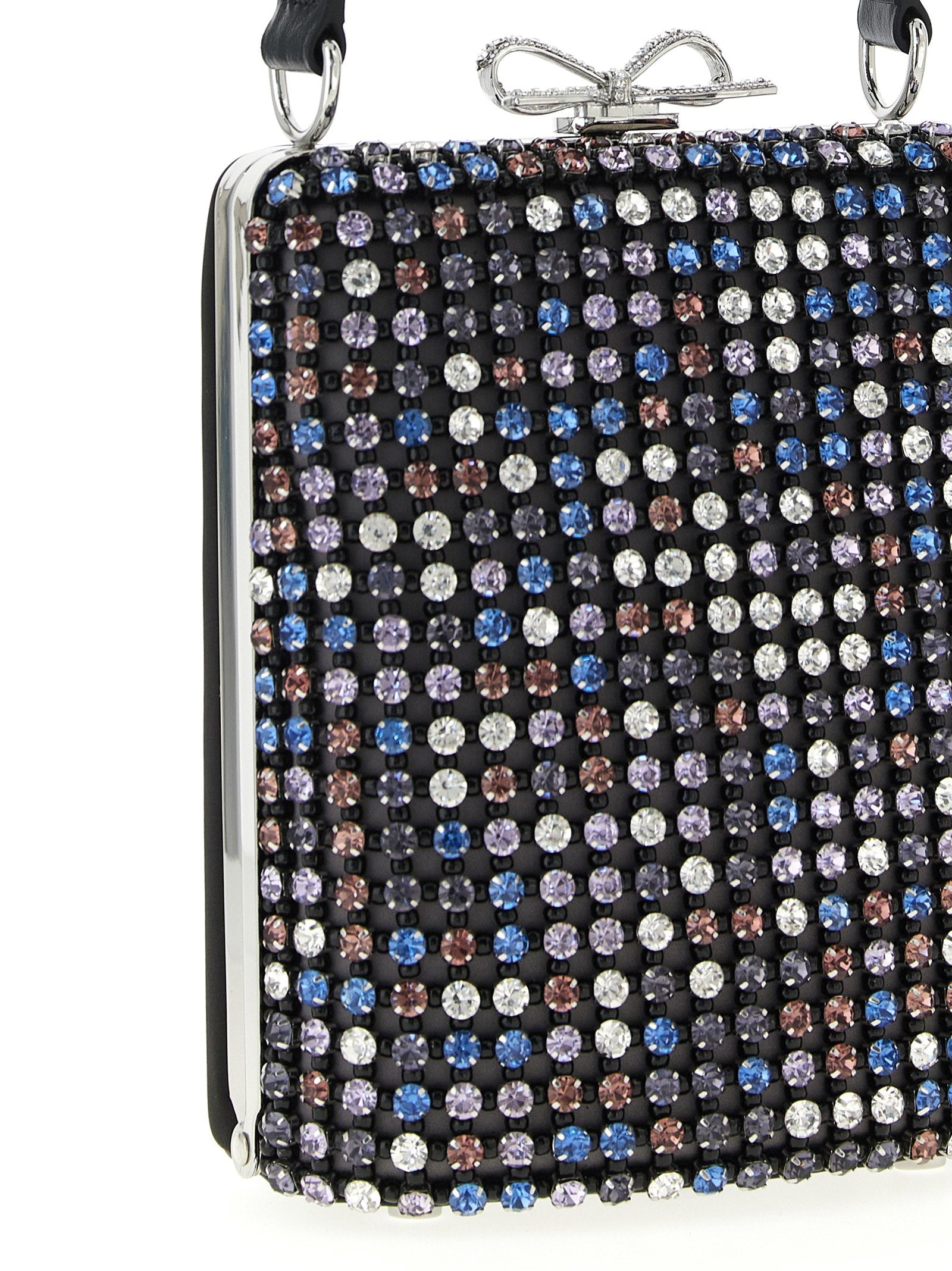 Self-Portrait Self-Portrait Multi Crystal Chainmail Mini Handbag