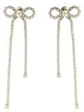 Self-Portrait Self-Portrait Crystal Droplet Bow Earrings