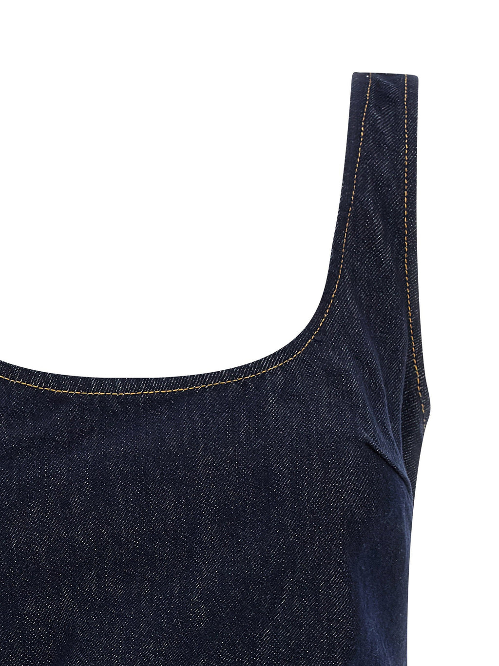 Self-Portrait Self-Portrait Indigo Denim 3d Flower Mini Dress