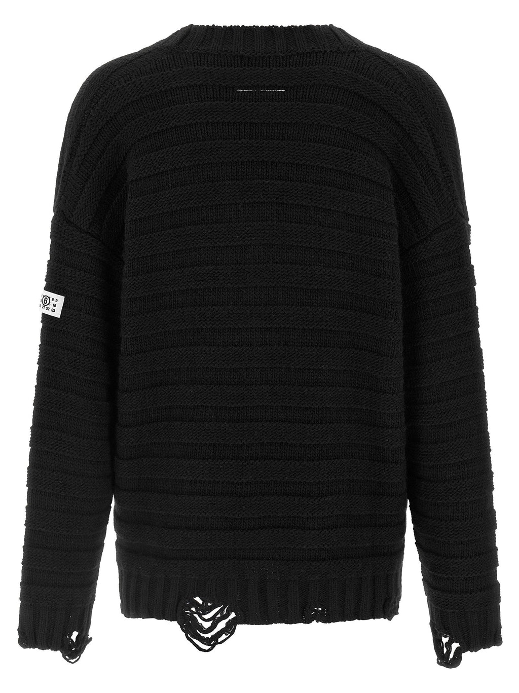 Mm6 Maison Margiela Mm6 Maison Margiela Distressed Wool Cardigan