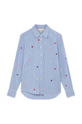 Heart Embroidered Classic Shirt